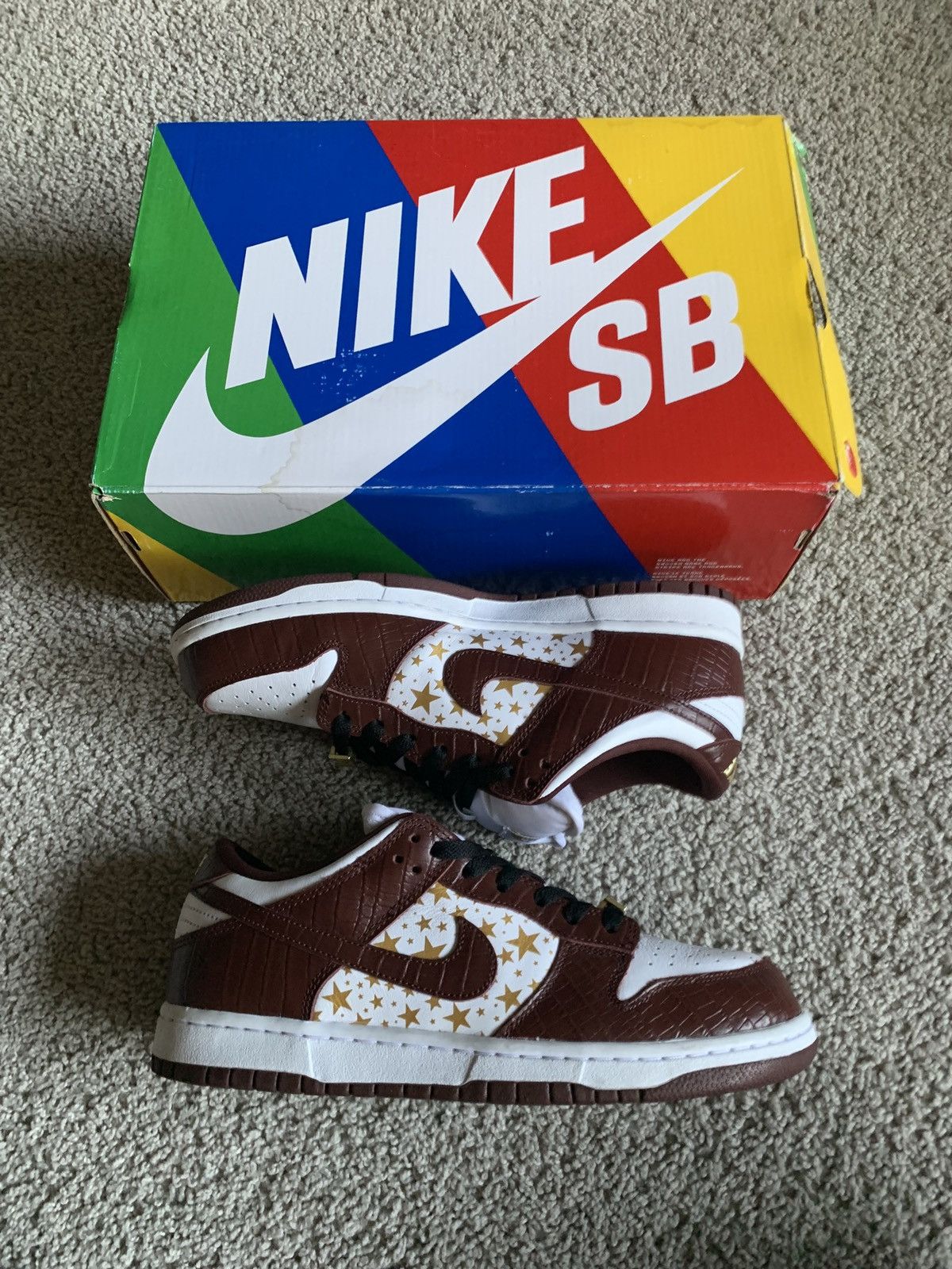 Supreme x Nike Dunk Low SB 'Barkroot Brown