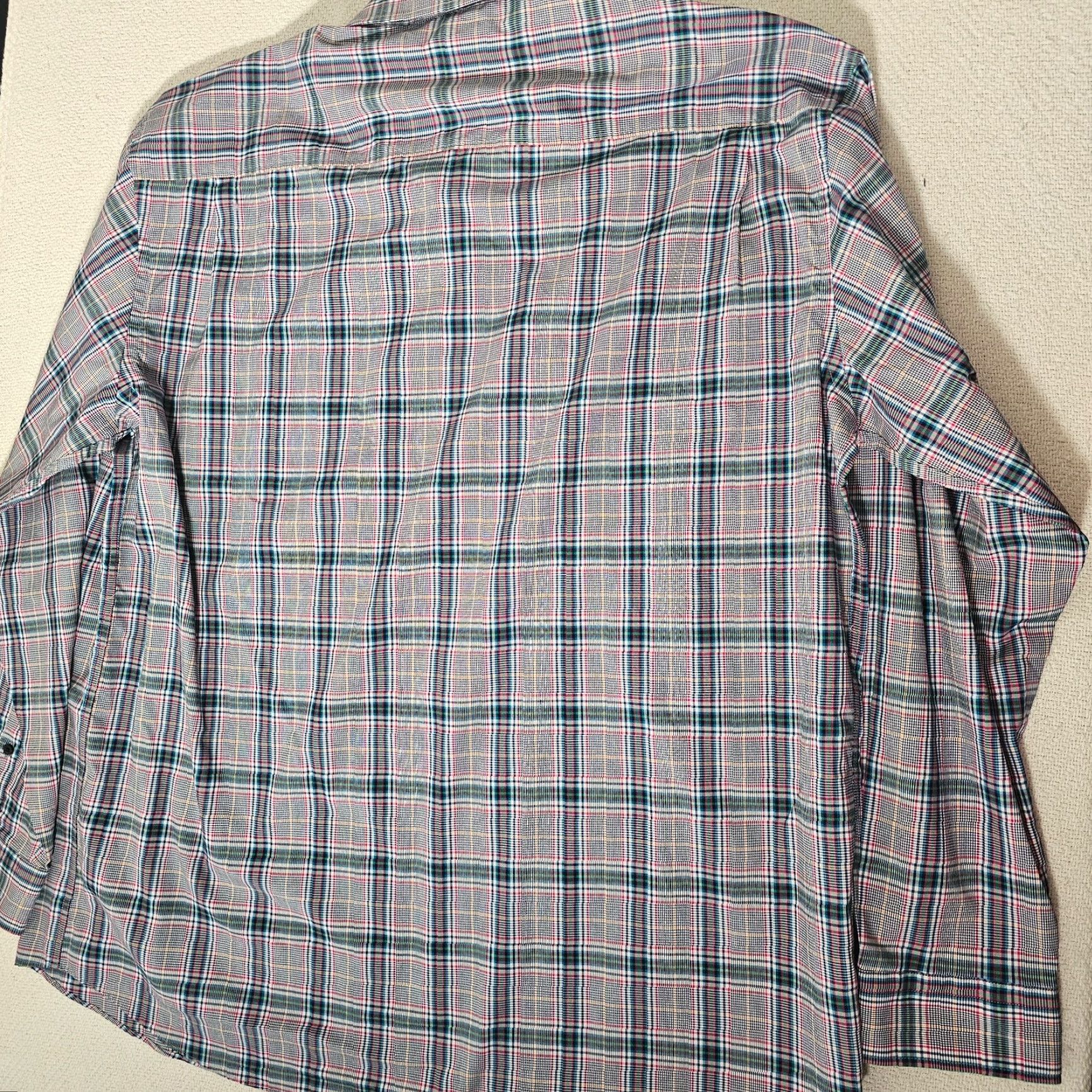 Vintage NWT Alan Flusser Shirt Button Down Long Sleeve Plaid Purple Cotton XL Flip Cuff Mens Size US XL / EU 56 / 4 - 7 Thumbnail