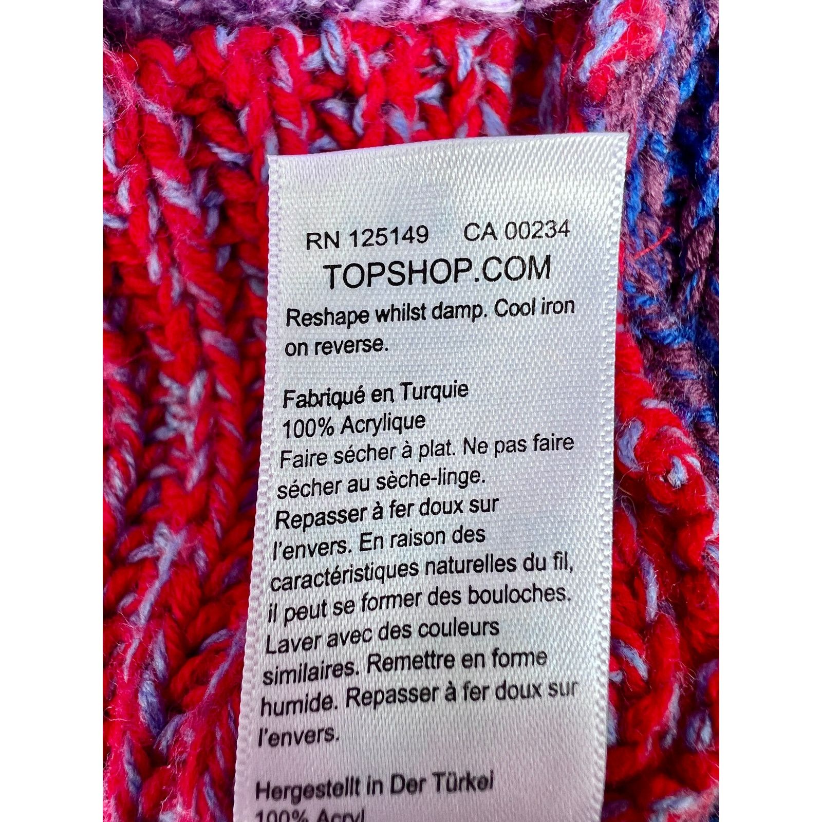 Topshop Topshop Chunky Multicolored Sweater Cable Knit Sz 6 S Size M / US 6-8 / IT 42-44 - 9 Thumbnail
