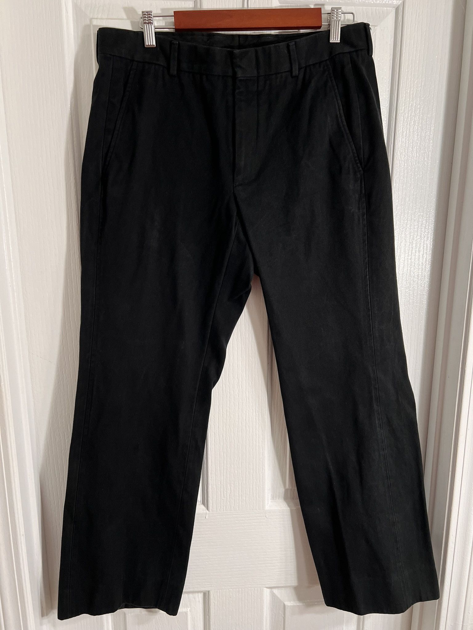 Gucci GUCCI Long Pants Button Pockets Regular Fit Black 34 Size US 34 / EU 50 - 1 Thumbnail