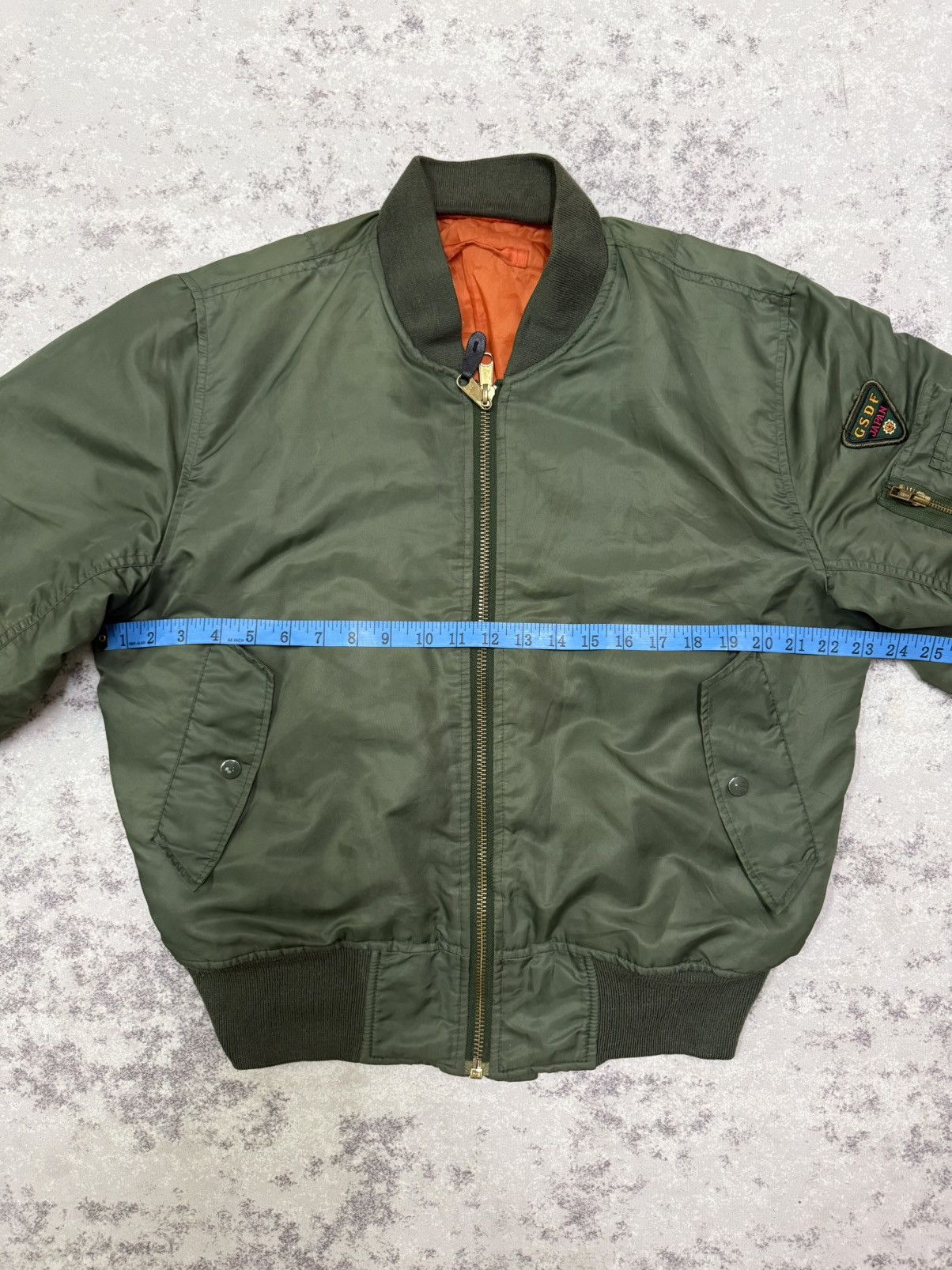 Vintage Air Force MA-1 Flight Jacket GSDF JPN patches on the sleeve Size US M / EU 48-50 / 2 - 19 Thumbnail