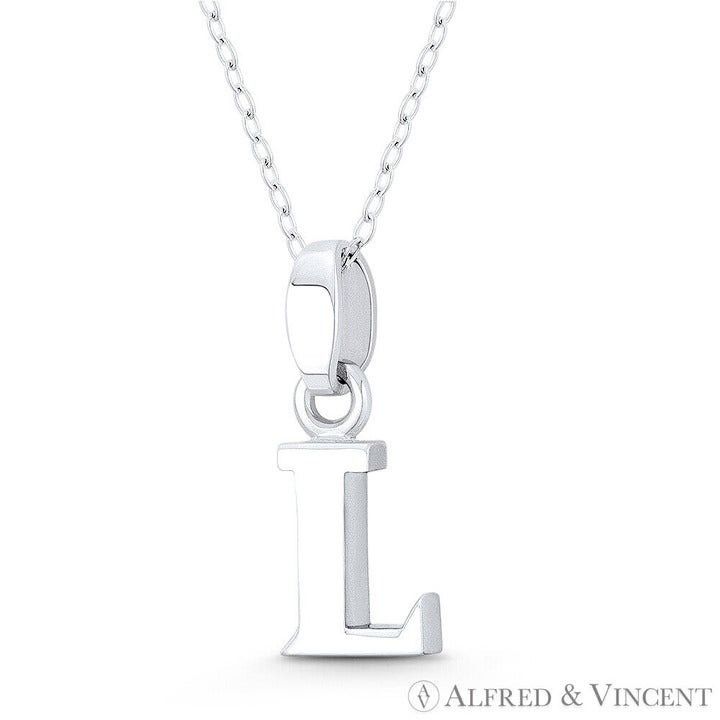 Other Initial Letter "L" Charm 3D Pendant in .925 Sterling Silver Size ONE SIZE - 1 Preview