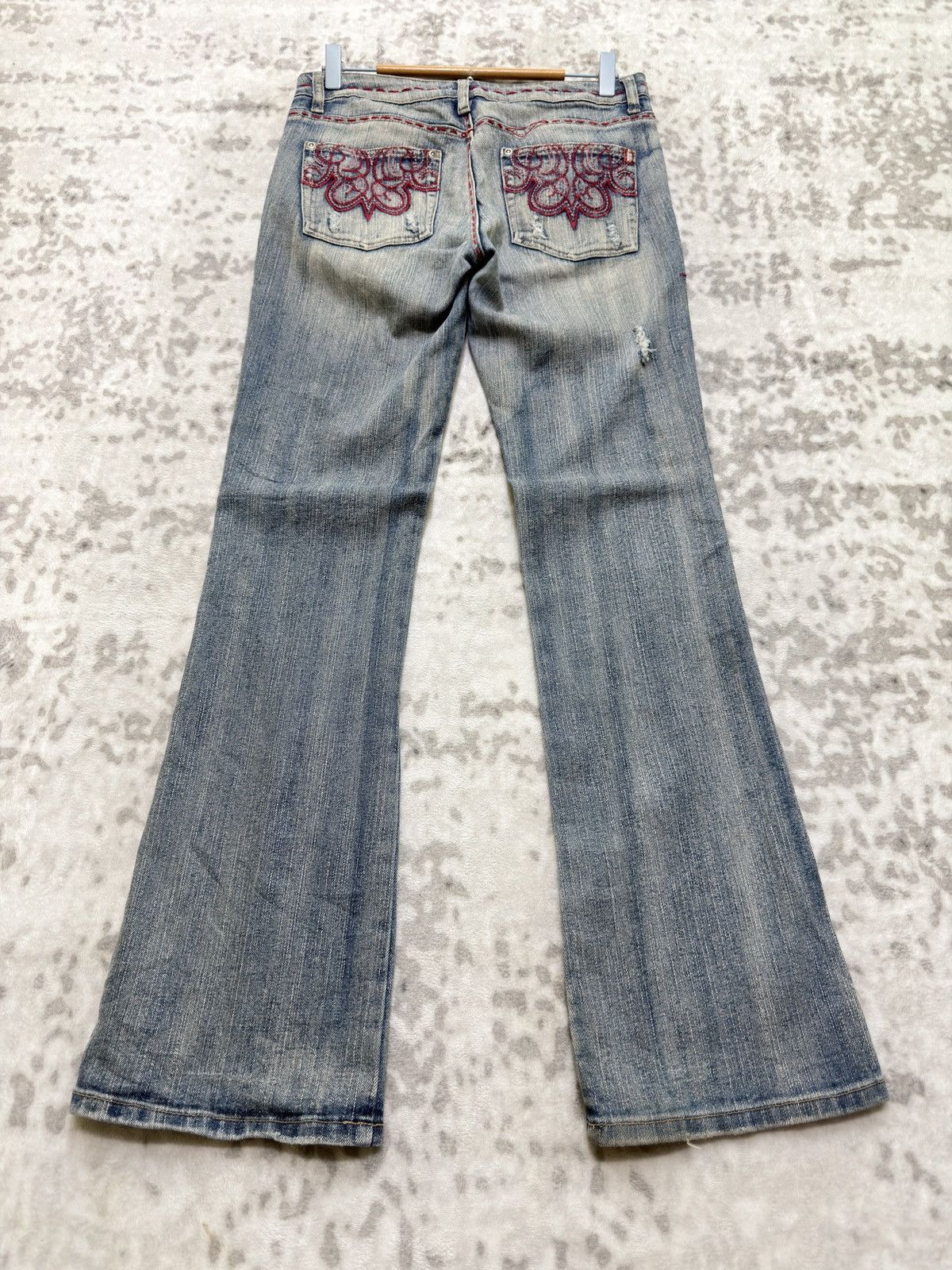 Southpole Vintage Southpole Y2K Flared Tribal Embroidery Denim Size US 29 - 2 Thumbnail