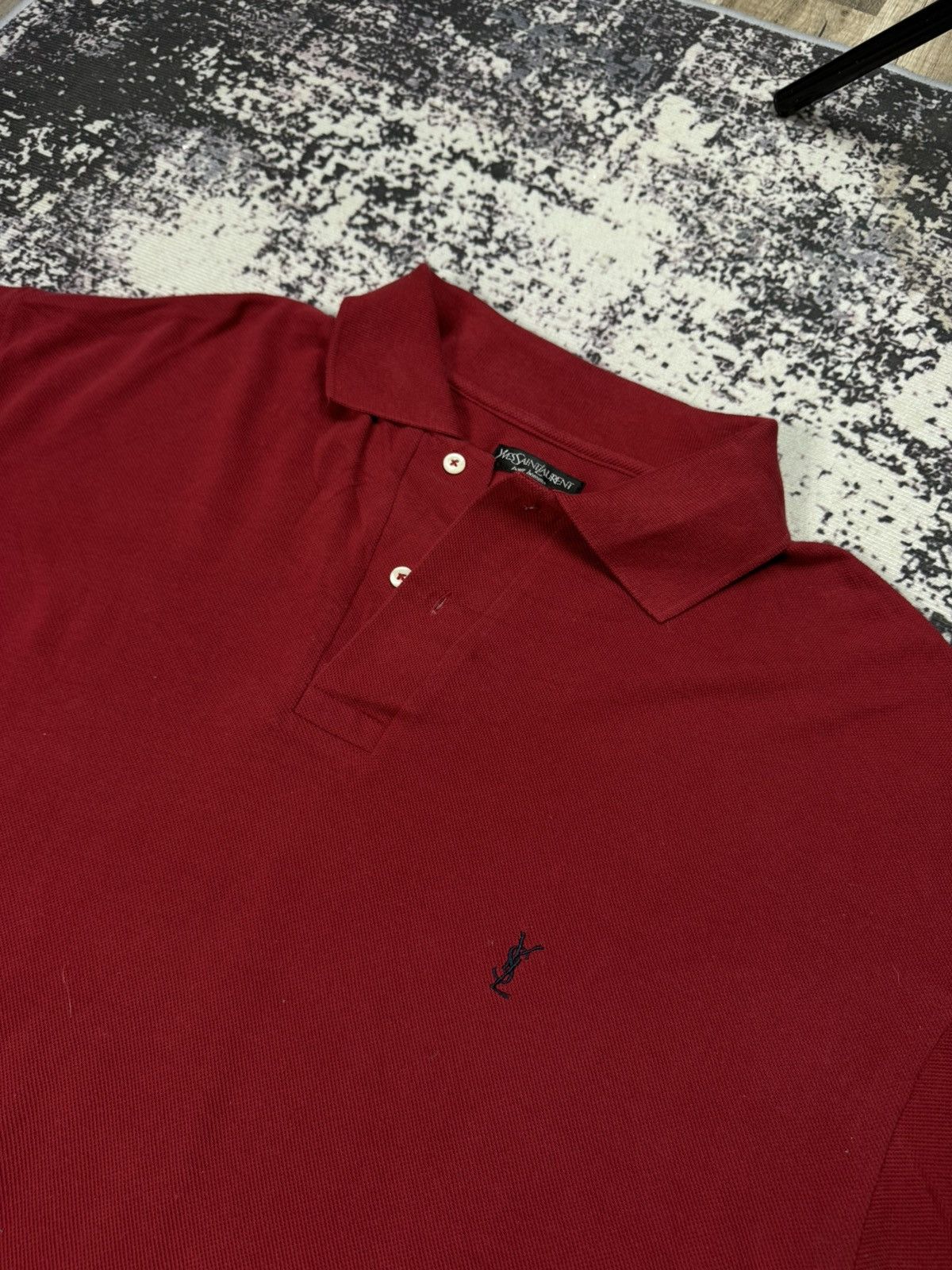 Vintage × Yves Saint Laurent Yves Saint Laurent Polo shirt Red Vintage XXL Size US XXL / EU 58 / 5 - 3 Thumbnail