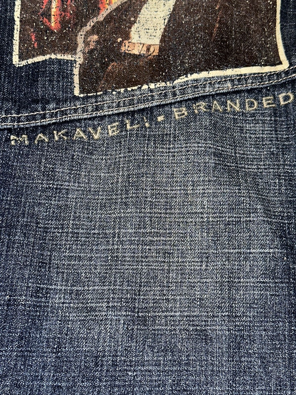Makaveli Y2K Vtg MAKAVELI Branded 2Pac Tupac Screenprint Baggy Jeans Size US 32 / EU 48 - 3 Thumbnail