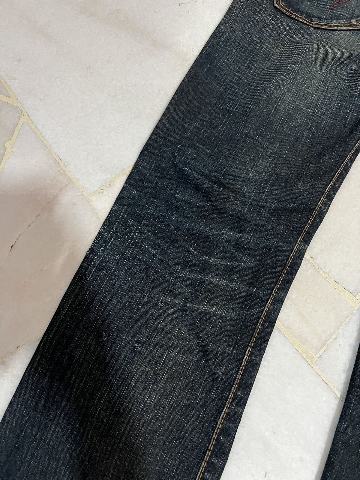 Edwin × Japanese Brand FLARE 90’S EDWIN 503 BLUE TRIP DISTRESS JEANS Size US 31 - 16 Thumbnail