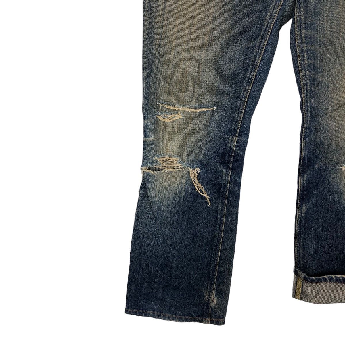 Japanese Brand 🔥90’s LEE RIDERS DISTRESSED JEANS DENIM BOWCUT DESIGN Size US 28 / EU 44 - 10 Thumbnail