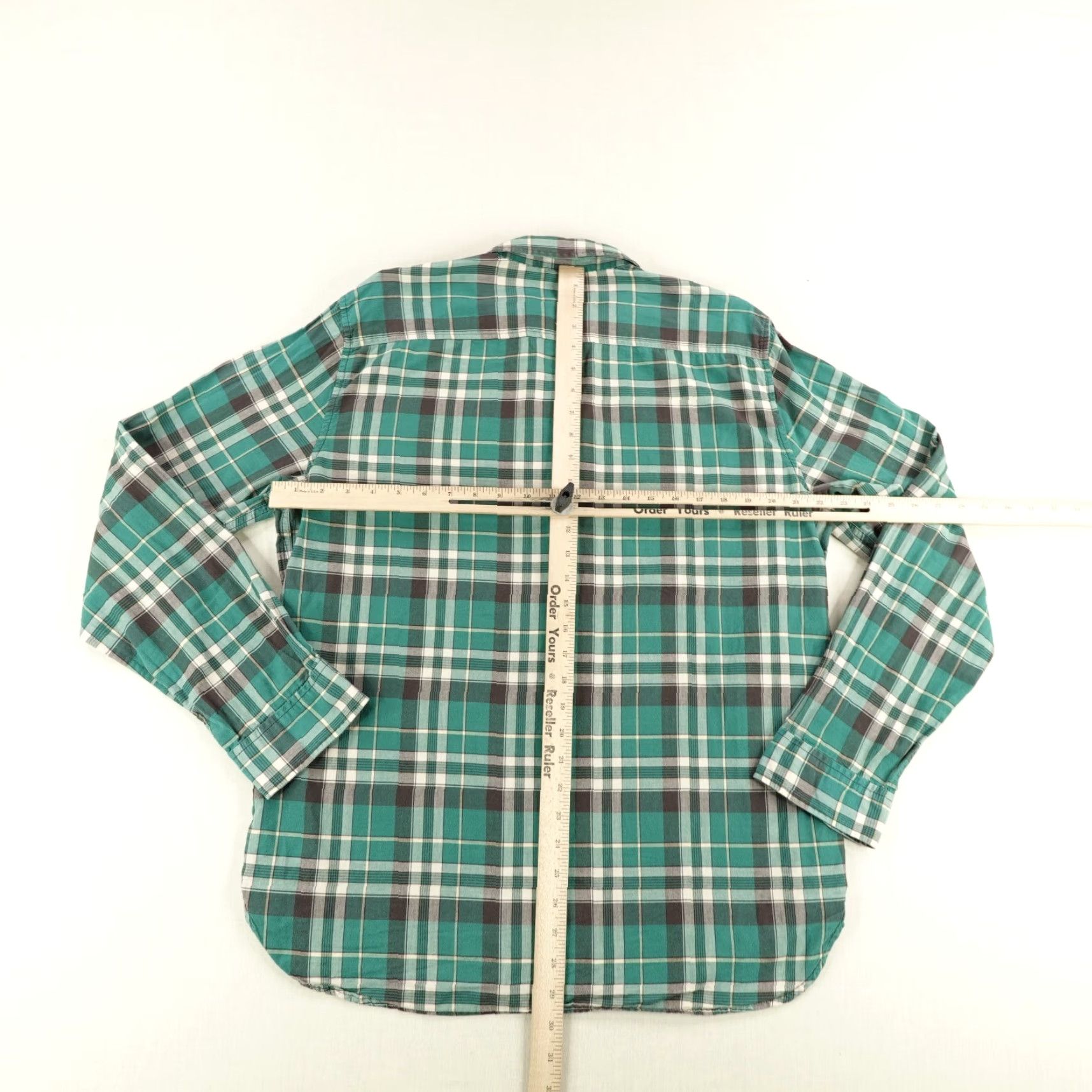 Ralph Lauren VINTAGE Ralph Lauren Shirt Mens Large Green Plaid Button-Up Long Sleeve Casual Outdoor Size US L / EU 52-54 / 3 - 5 Thumbnail