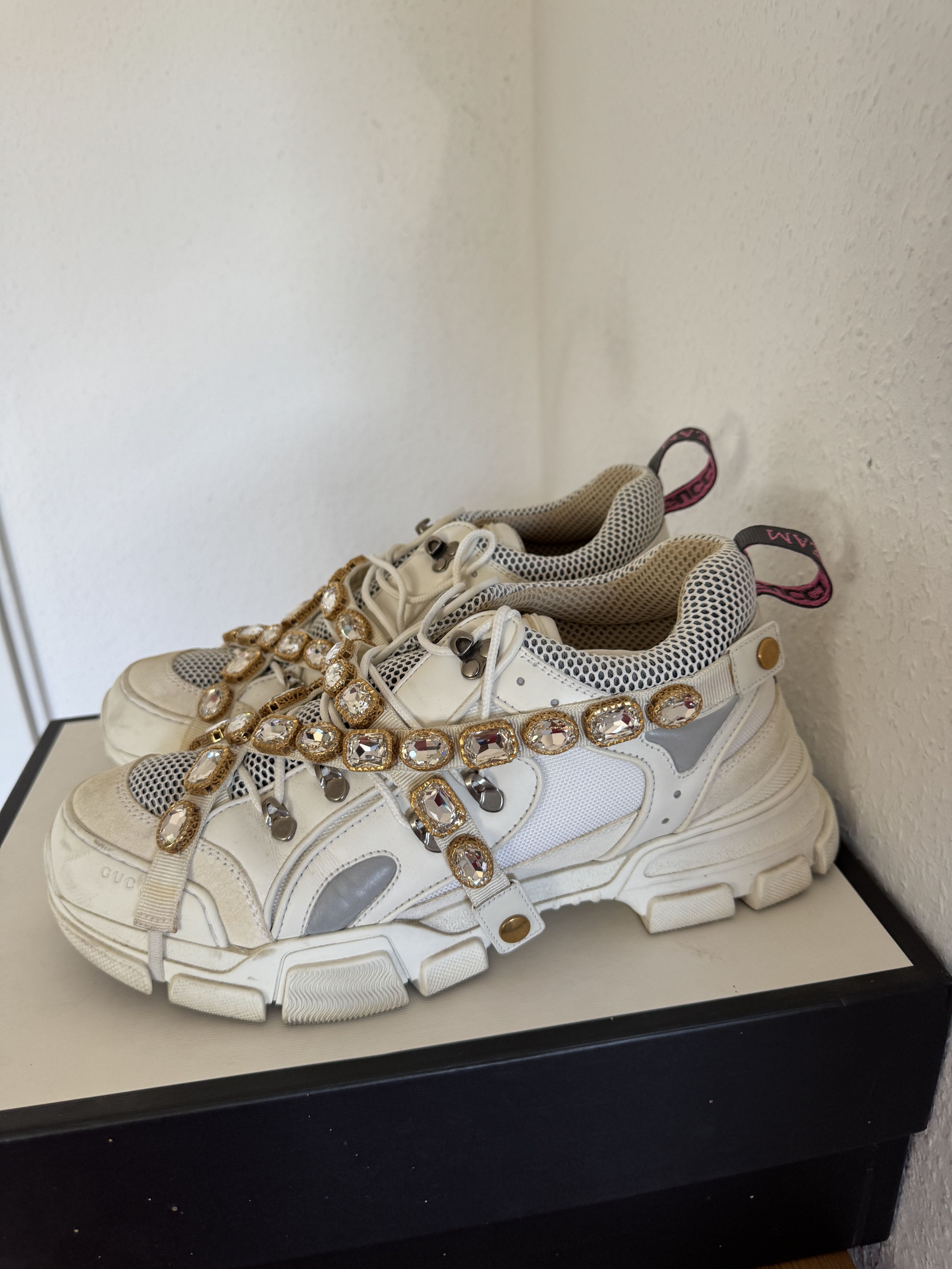 Gucci Flashtrek Sneaker with Removable Crystal Strap Size US 12.5 / EU 45-46 - 4 Thumbnail