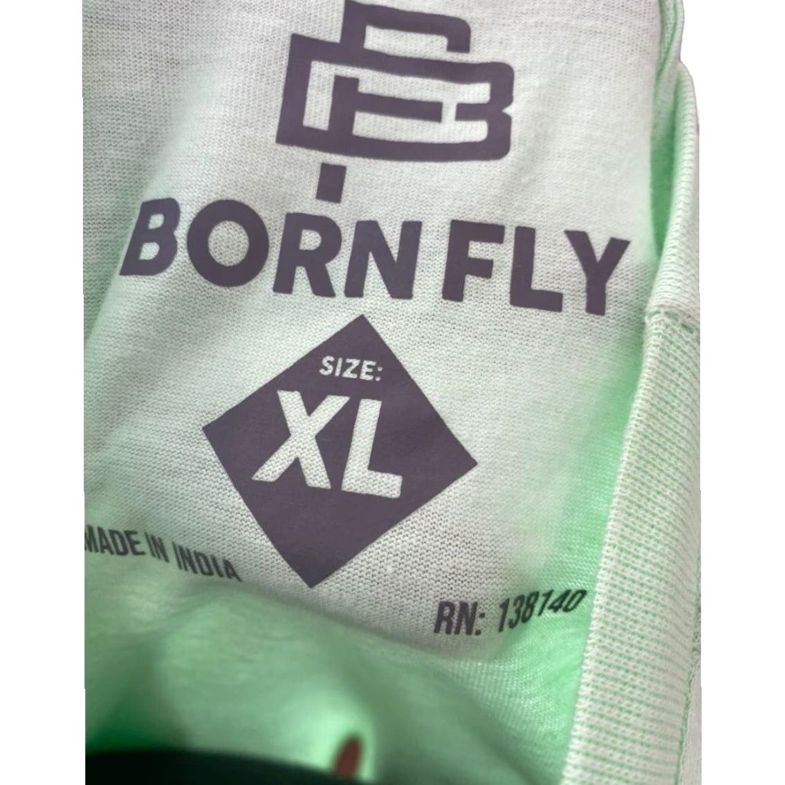 Born Born Fly T-Shirt XL Men Crew Neck Short Sleeve Embroidered Logo Mint Green Pink Multicolor Cotton NWT Crew Neck Shirt Size US XL / EU 56 / 4 - 6 Thumbnail