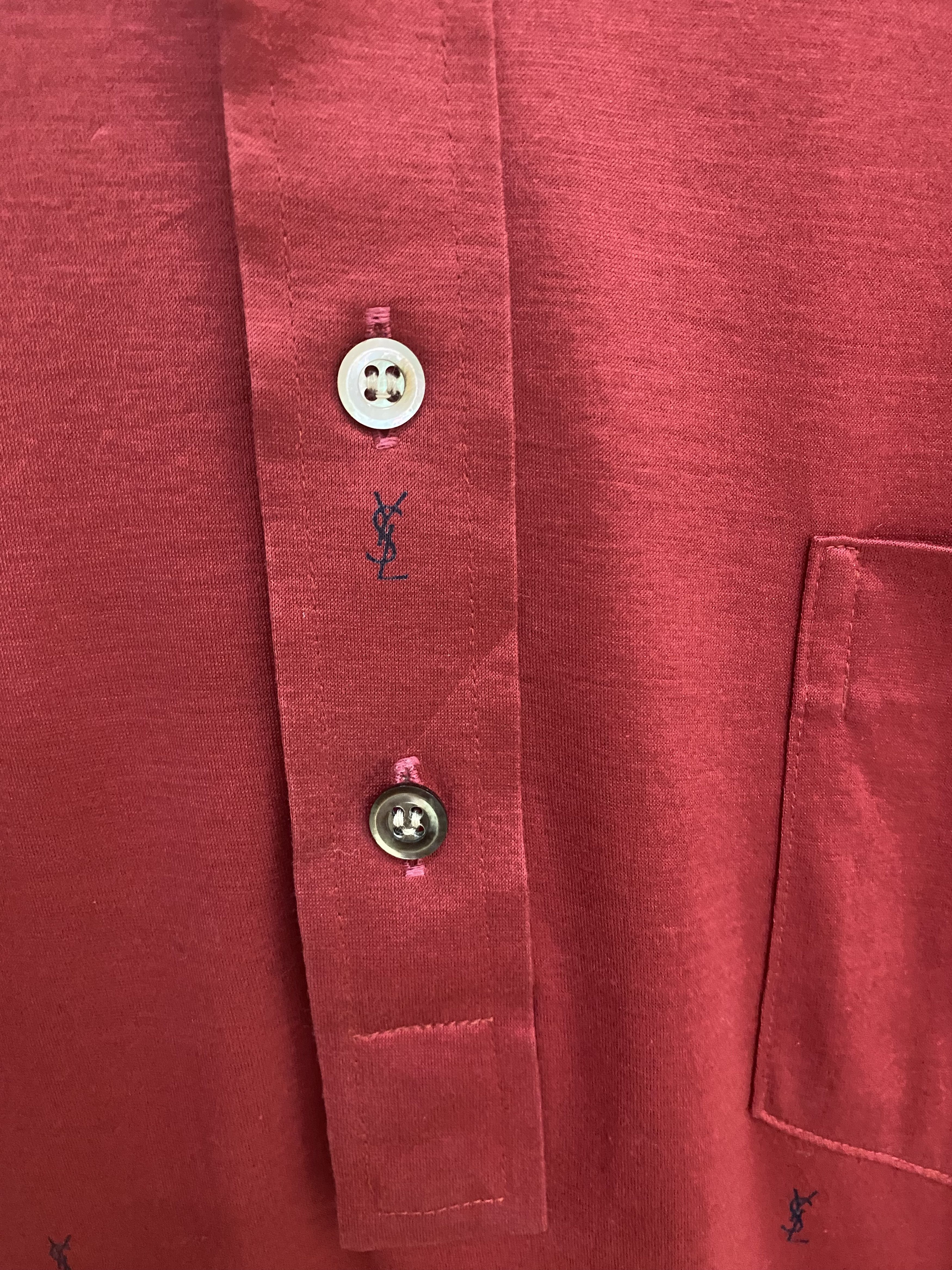 Saint Laurent Paris × Yves Saint Laurent Saint Laurent Small Monogram Logo Shirt Size US M / EU 48-50 / 2 - 5 Thumbnail