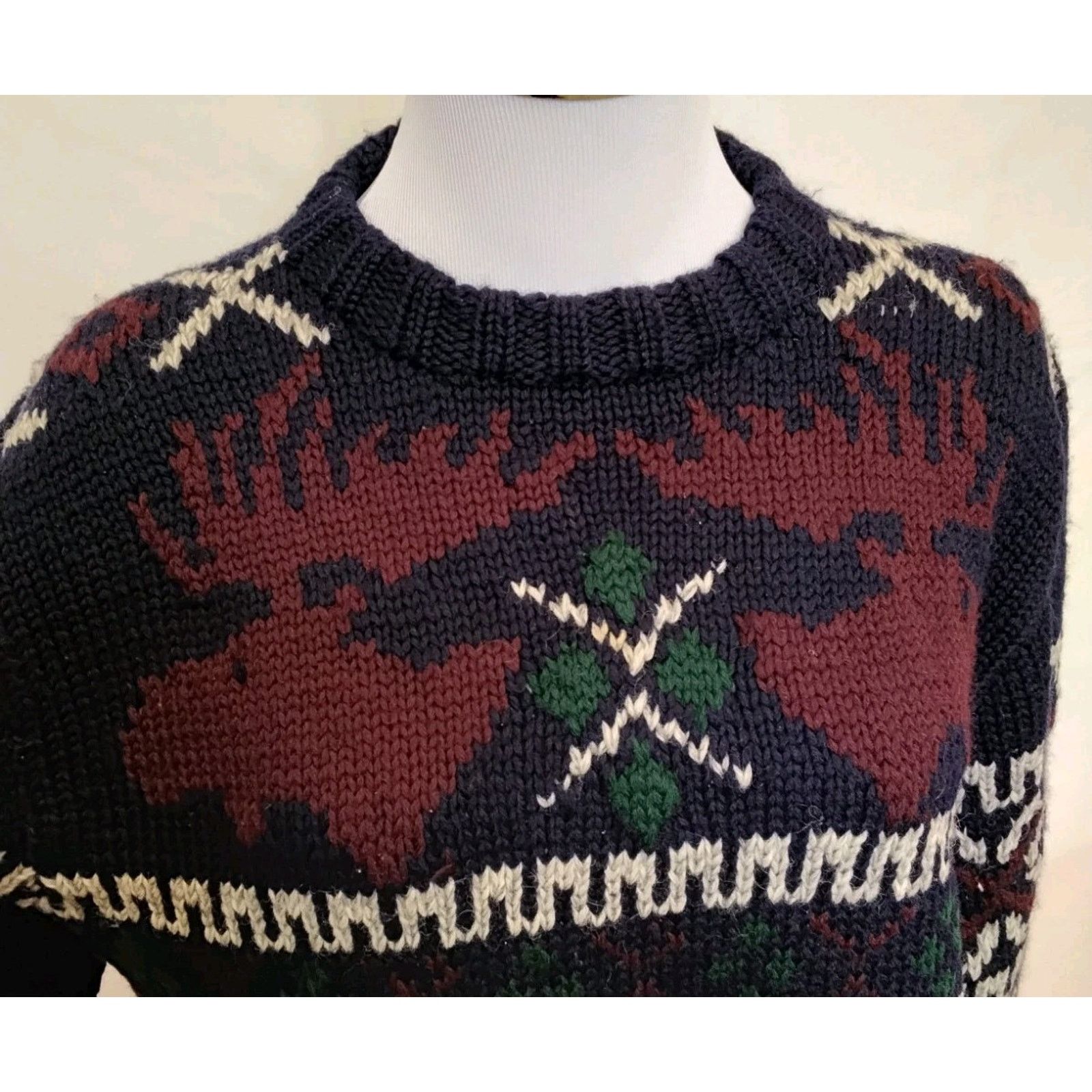 Lauren Ralph Lauren Ralph Lauren Handknit Sweater Women's S 90's Wool Blue Label Size S / US 4 / IT 40 - 4 Thumbnail