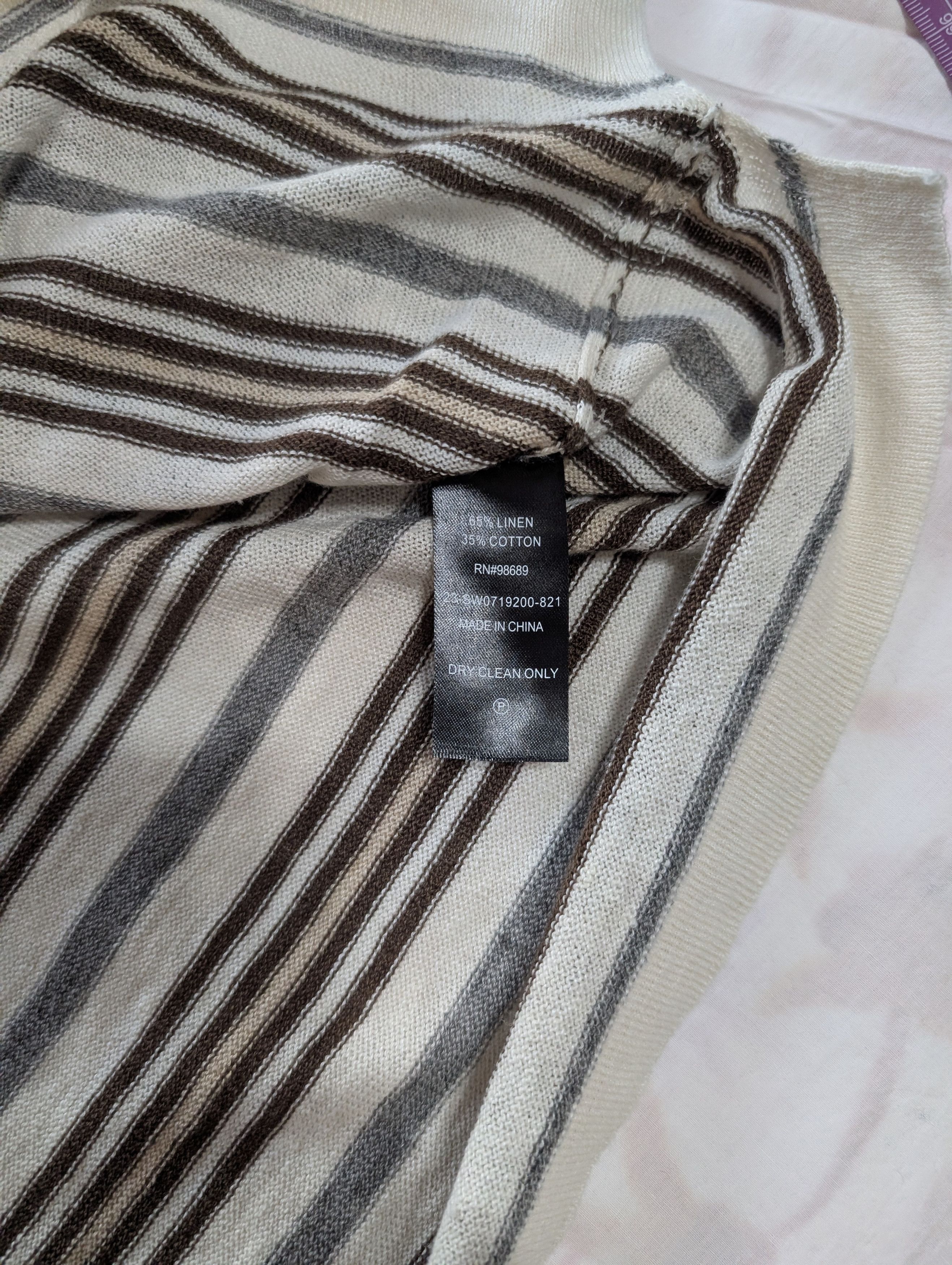 Todd Snyder Todd Snyder Striped Linen Shore Sweater in Chalk Size US L / EU 52-54 / 3 - 6 Thumbnail