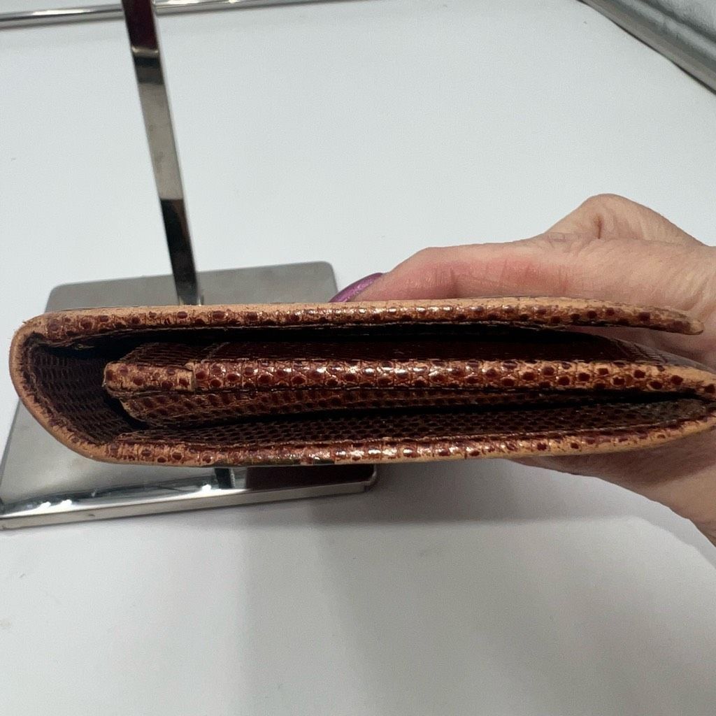 Salvatore Ferragamo Salvatore Ferragamo Vera Ribbon Wallet Brown and Gold Size ONE SIZE - 5 Thumbnail