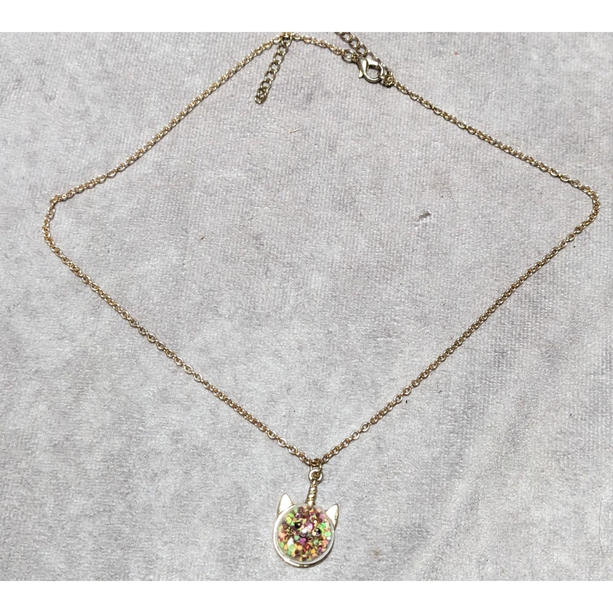 Other Rainbow Glitter Caticorn Necklace Size ONE SIZE - 14 Thumbnail