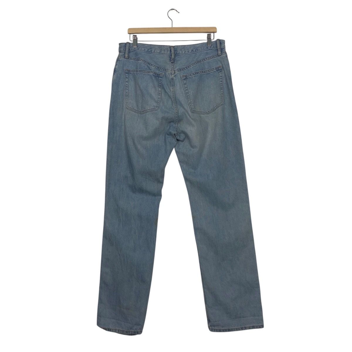 Japanese Brand Distressed Ripped Blue Jeans High Rise Straight Leg Uniqlo Size US 34 / EU 50 - 9 Thumbnail