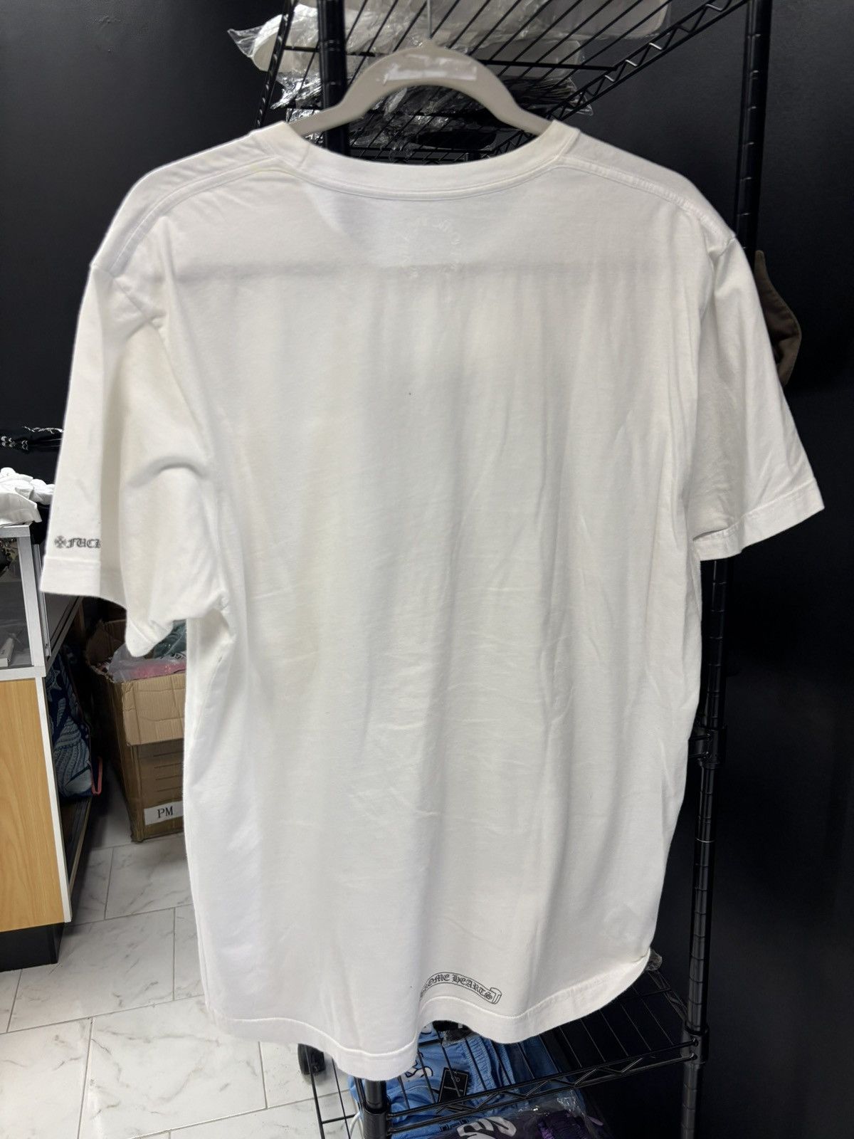 Chrome Hearts Chrome hearts neck print logo tee white Size US L / EU 52-54 / 3 - 3 Thumbnail