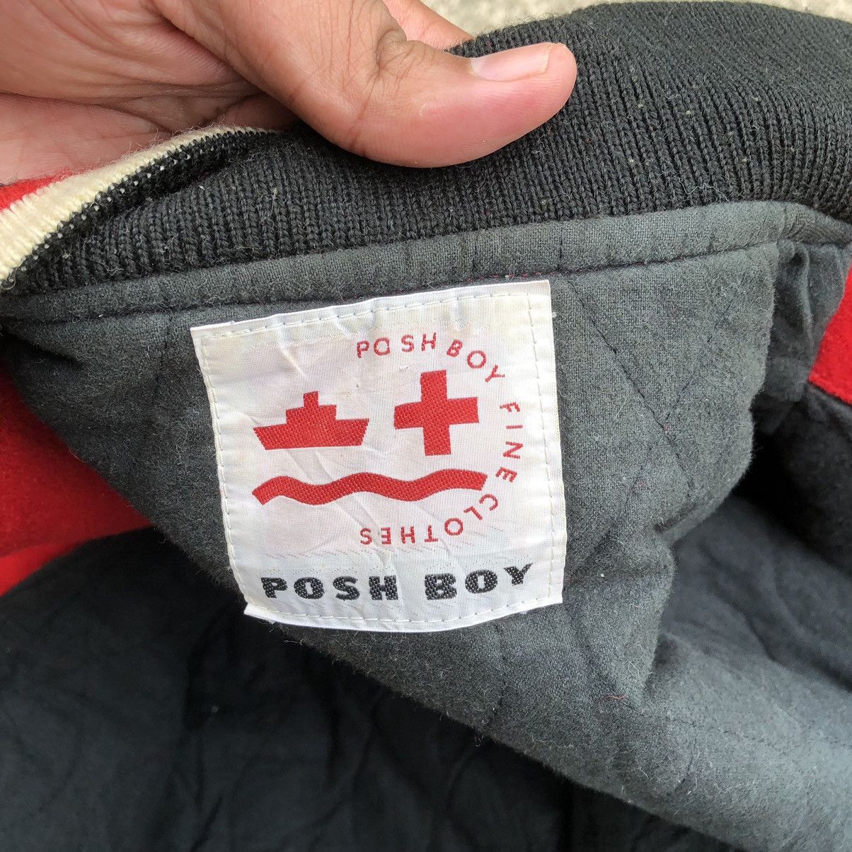 Japanese Brand 🔥Grailed🔥🇯🇵Posh Boy Sleeves Leather Wool Heavy Varsity Jacket Size US XL / EU 56 / 4 - 19 Thumbnail