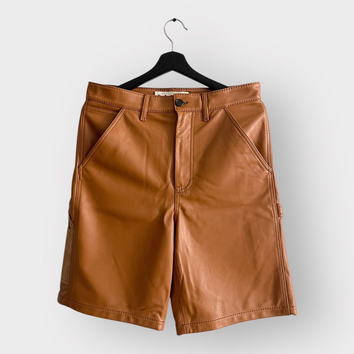 STEAL! Marni Leather Cargo Shorts