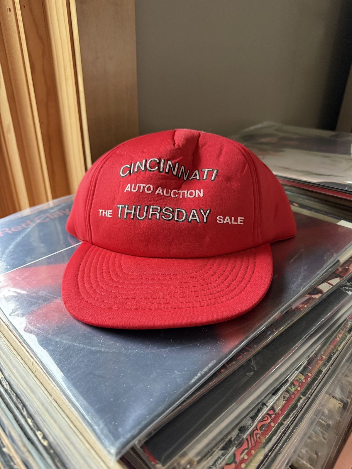 Vintage Vintage 80s Cincinnati Auto Auction Snapback Trucker Hat Size ONE SIZE - 1 Thumbnail
