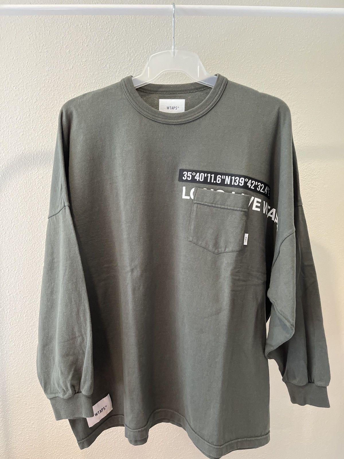 WTAPS LONG SLEEVE WTUBE PRINT POCKET TEE