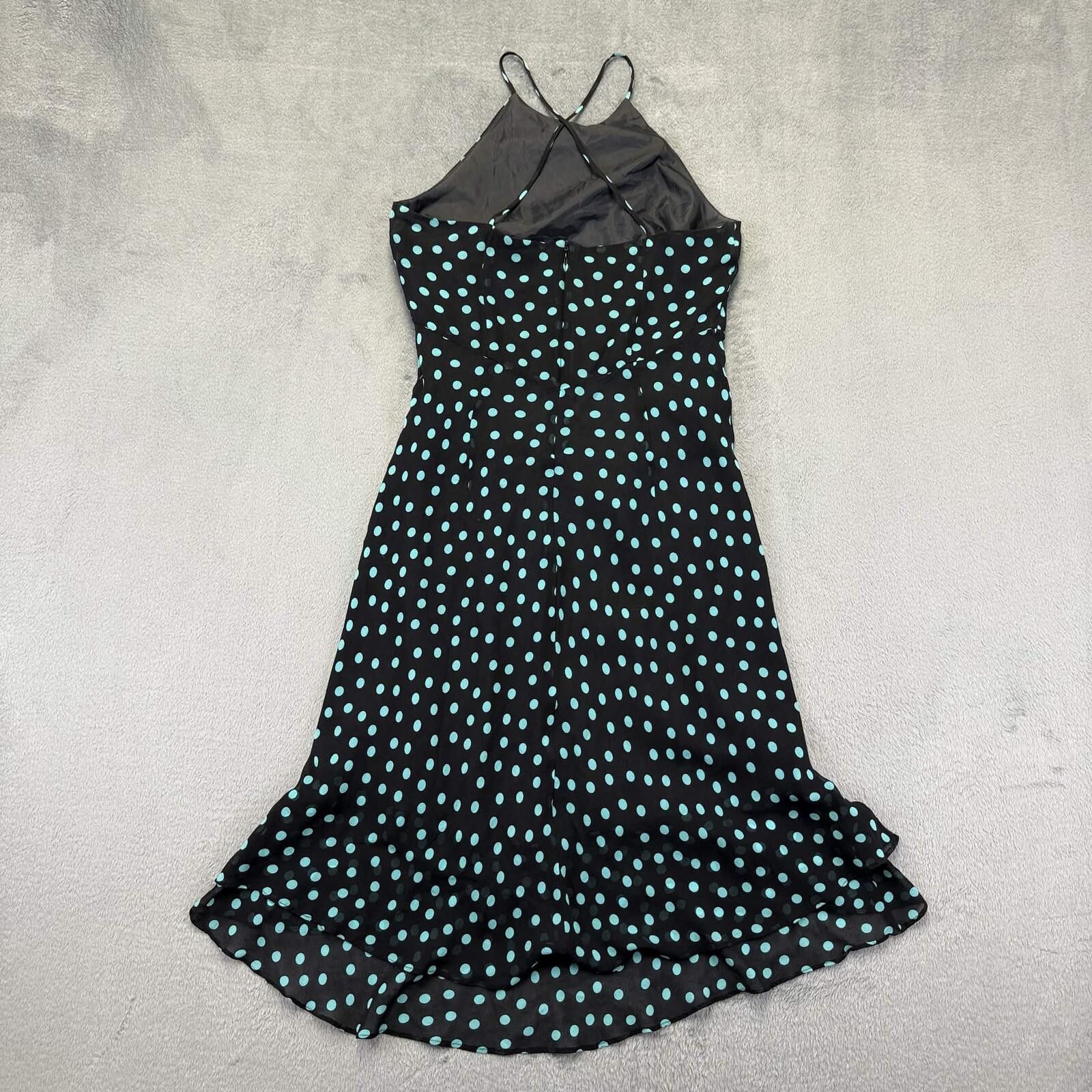 Nine West Nine West Vintage -Silk Polka Dot Halter Neck Mini Dress Size M / US 6-8 / IT 42-44 - 2 Thumbnail