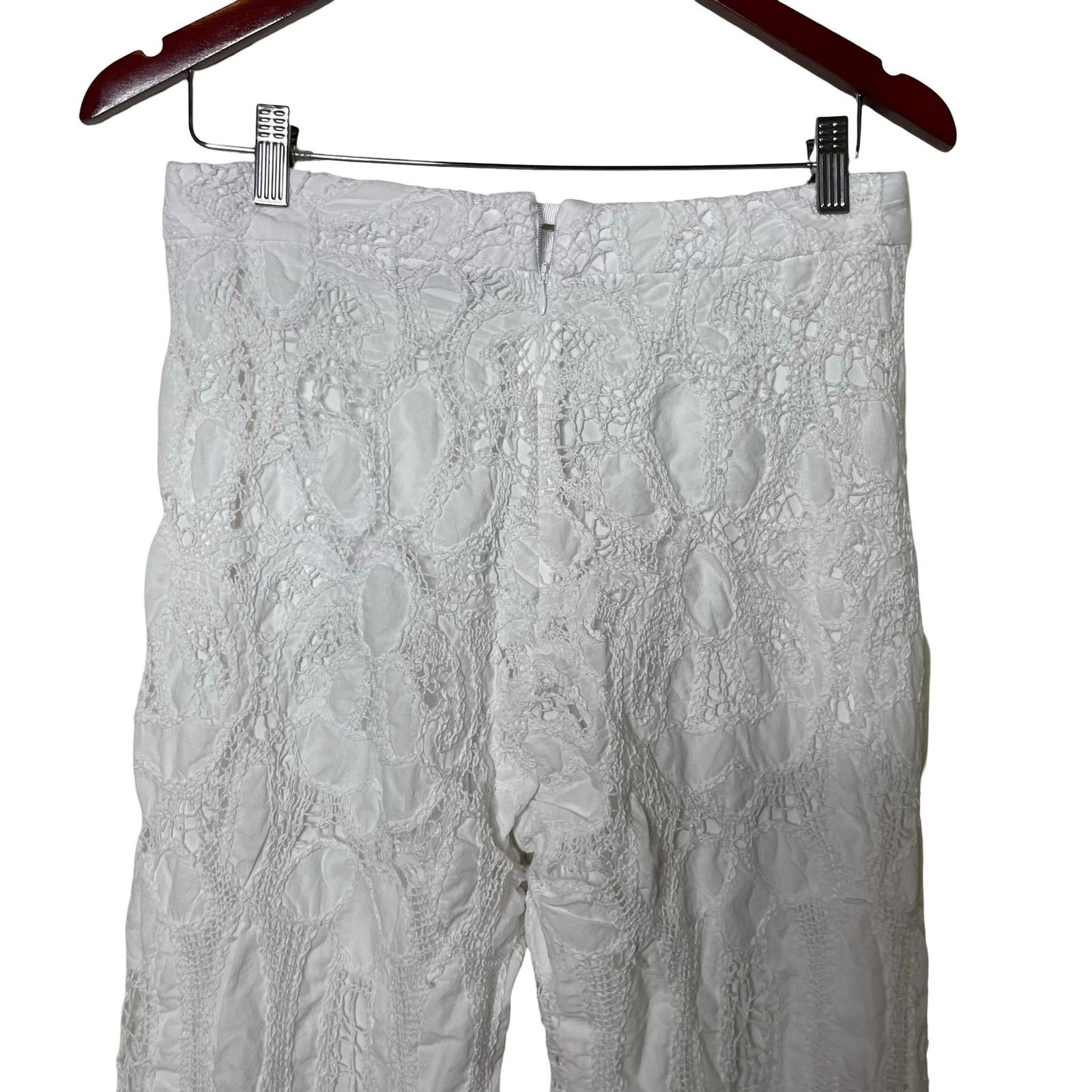 ALEXIS ALEXIS Ritchie Crochet lace Pant in White sz 8 Size 30" / US 8 / IT 44 - 4 Thumbnail