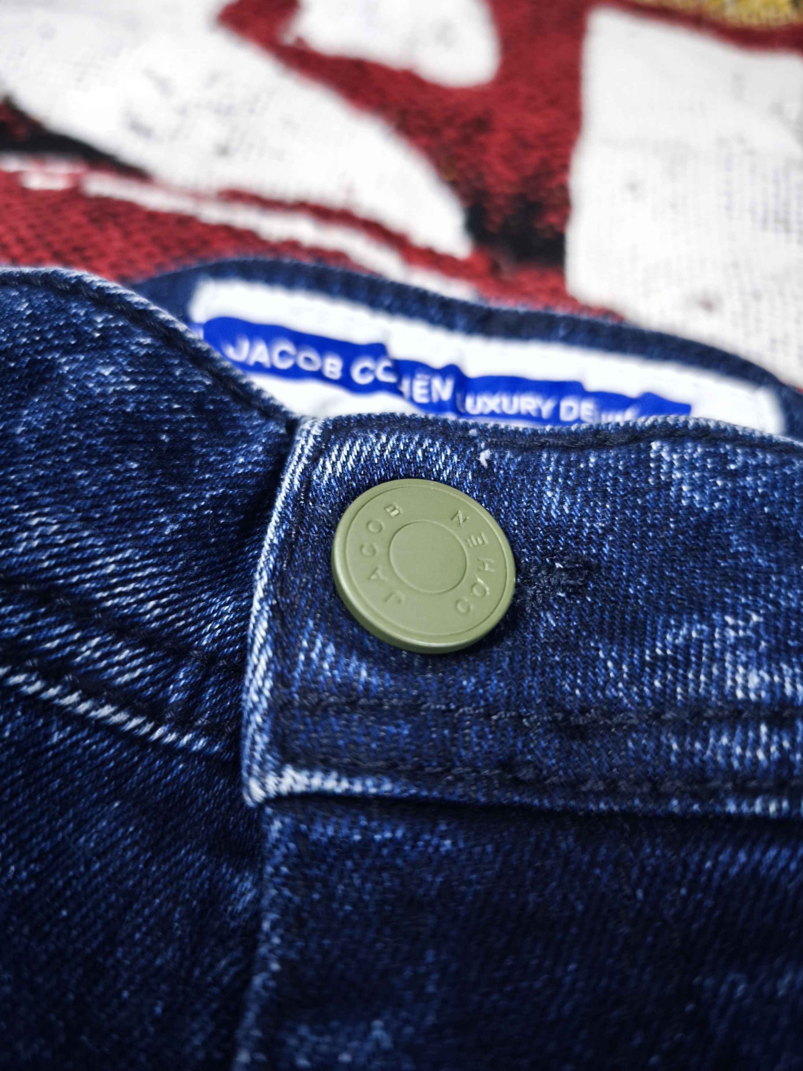 Jacob Cohen Authentic Jacob Cohen Denim Jeans Olive Badge Size US 31 - 7 Thumbnail