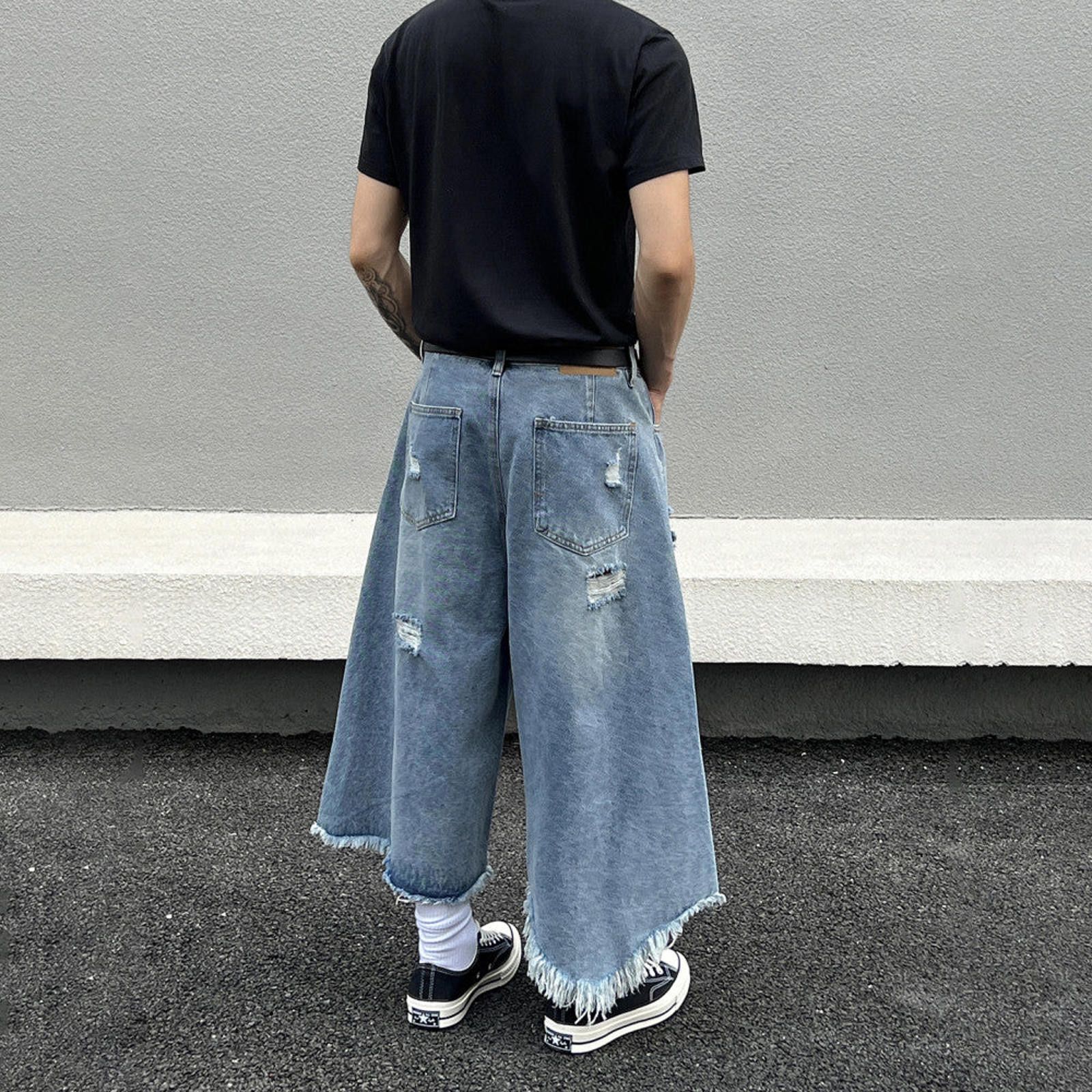 Other Ripped Ultra Long Distressed Jorts Size US 32 / EU 48 - 3 Thumbnail
