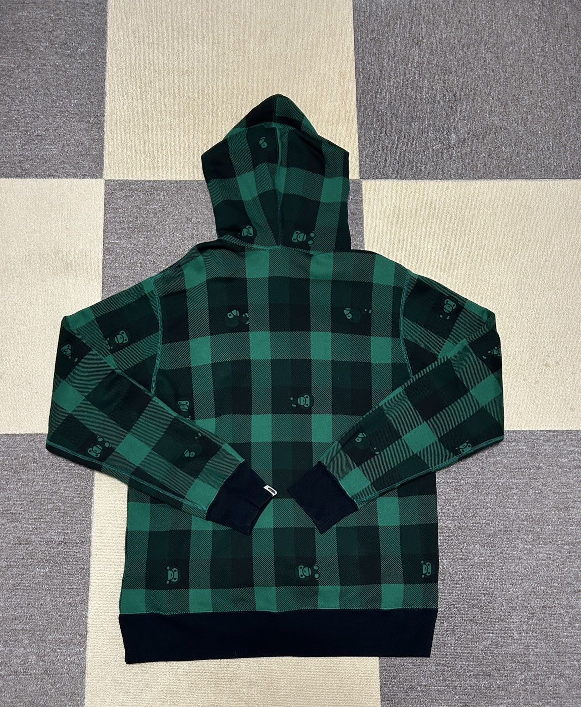 Bape Y2K Bape Green Milo Shibuya Plaid check Full Zip Hoodie XL Size US XL / EU 56 / 4 - 2 Thumbnail