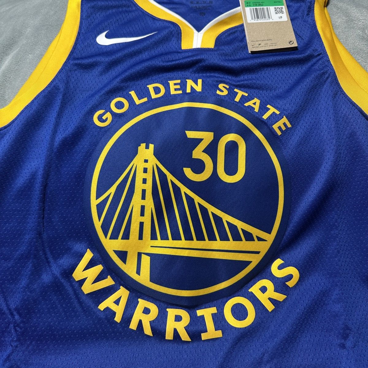 NBA × Nike New Authentic Golden State Warriors Steph Curry Jersey 52 Size US XL / EU 56 / 4 - 1 Thumbnail