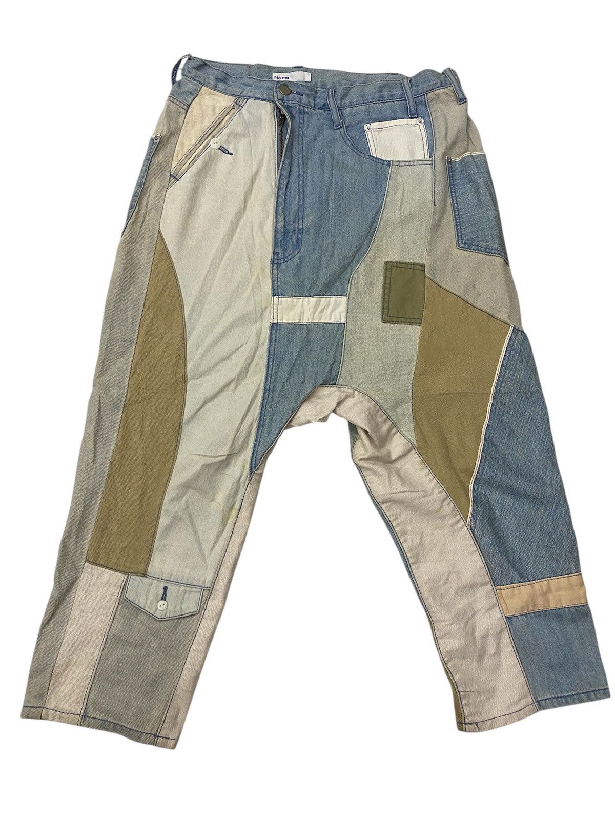 Issey Miyake Vtg Ne-net Issey Miyake patchwork denim harem pants Size US 32 / EU 48 - 1 Thumbnail