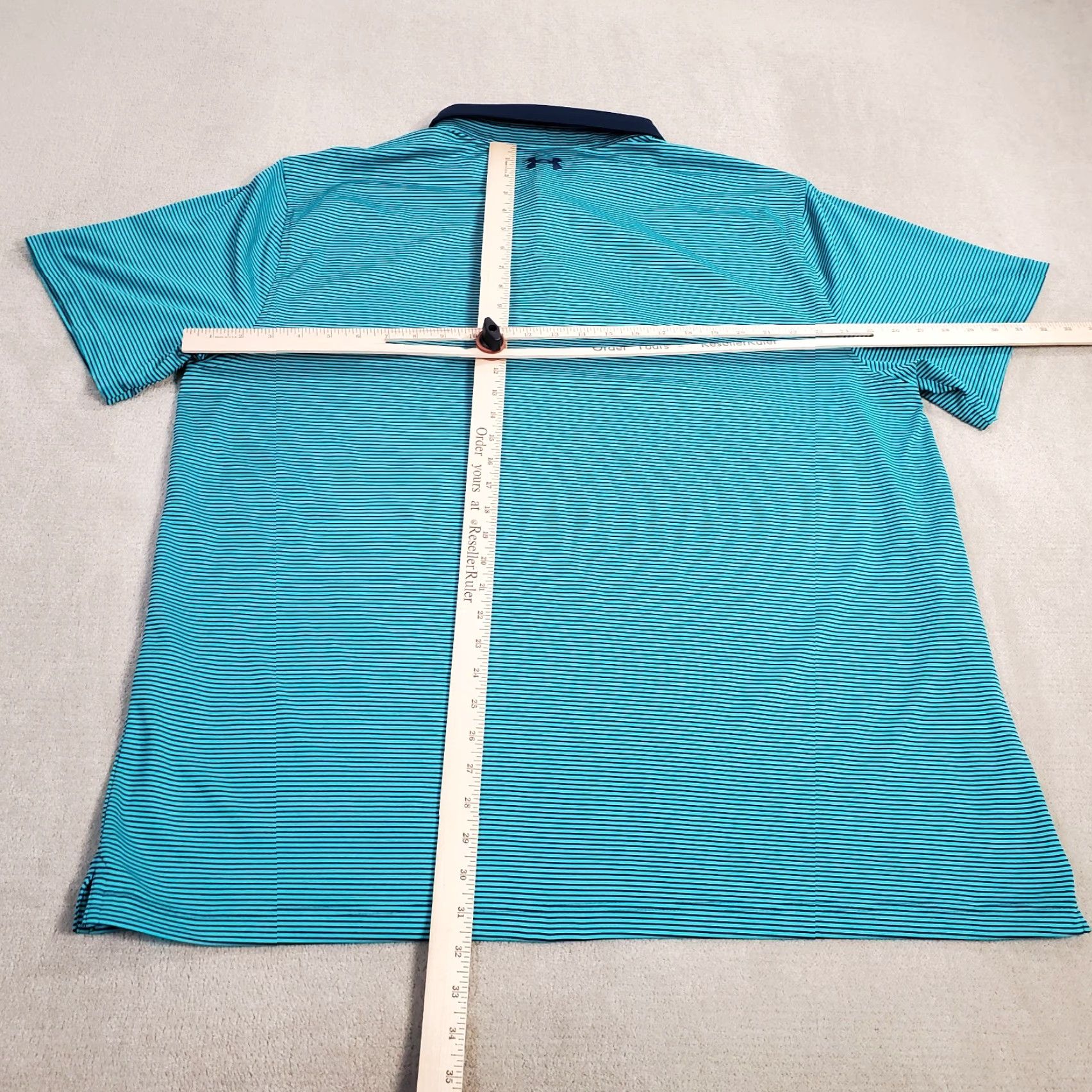 Under Armour Under Armour The Performance Polo Shirt Mens 3XL Green Striped Short Sleeve Collared Polo Casual Golf Logo Lightweight Stretch Regular 3XL Mens Size US XXL / EU 58 / 5 - 5 Thumbnail
