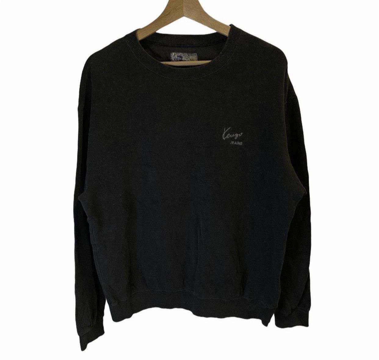 Kenzo × Vintage Rare Kenzo Jeans Embroidery Logo 90's Sweatshirt Size US M / EU 48-50 / 2 - 2 Thumbnail