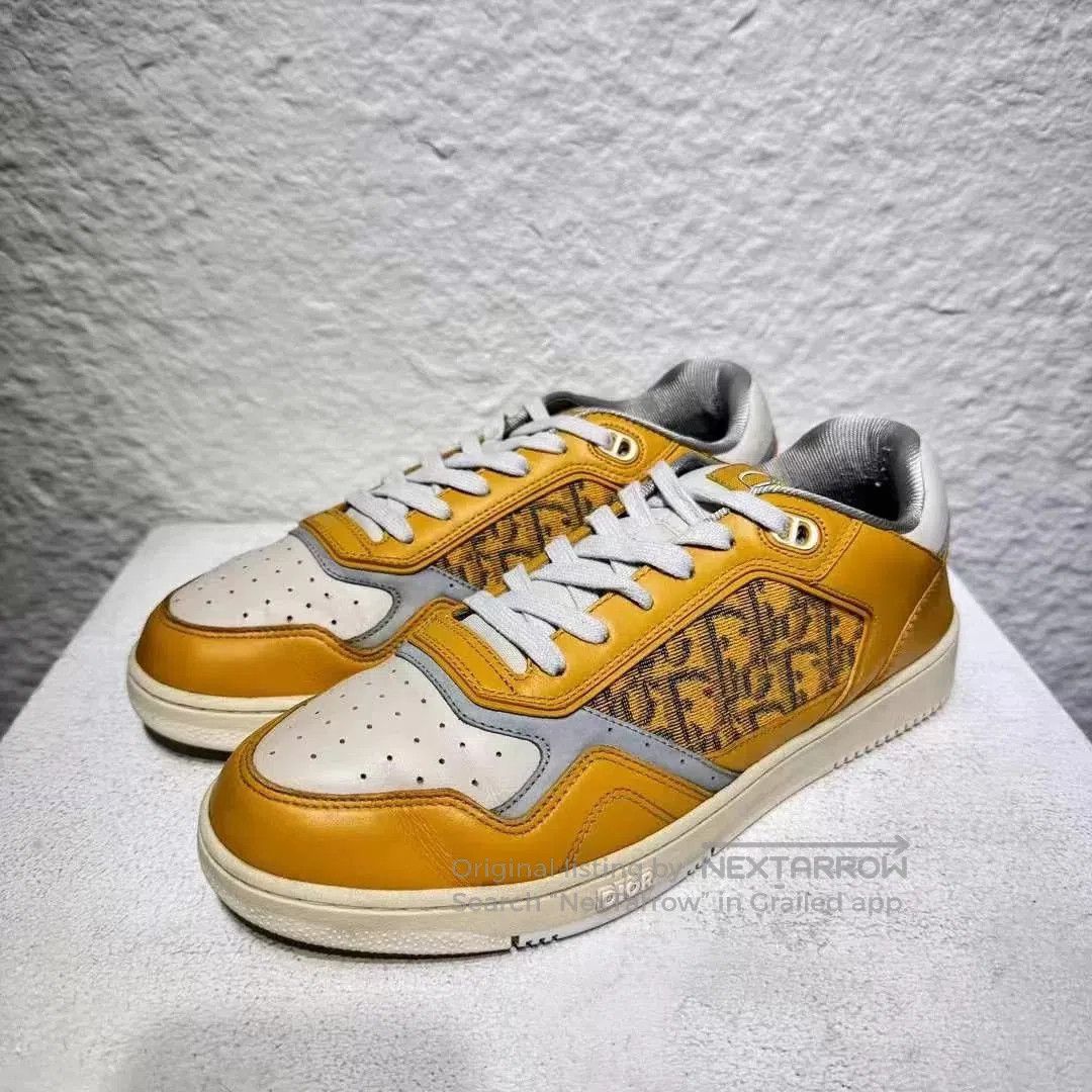 Dior B27 White Yellow Sneakers.