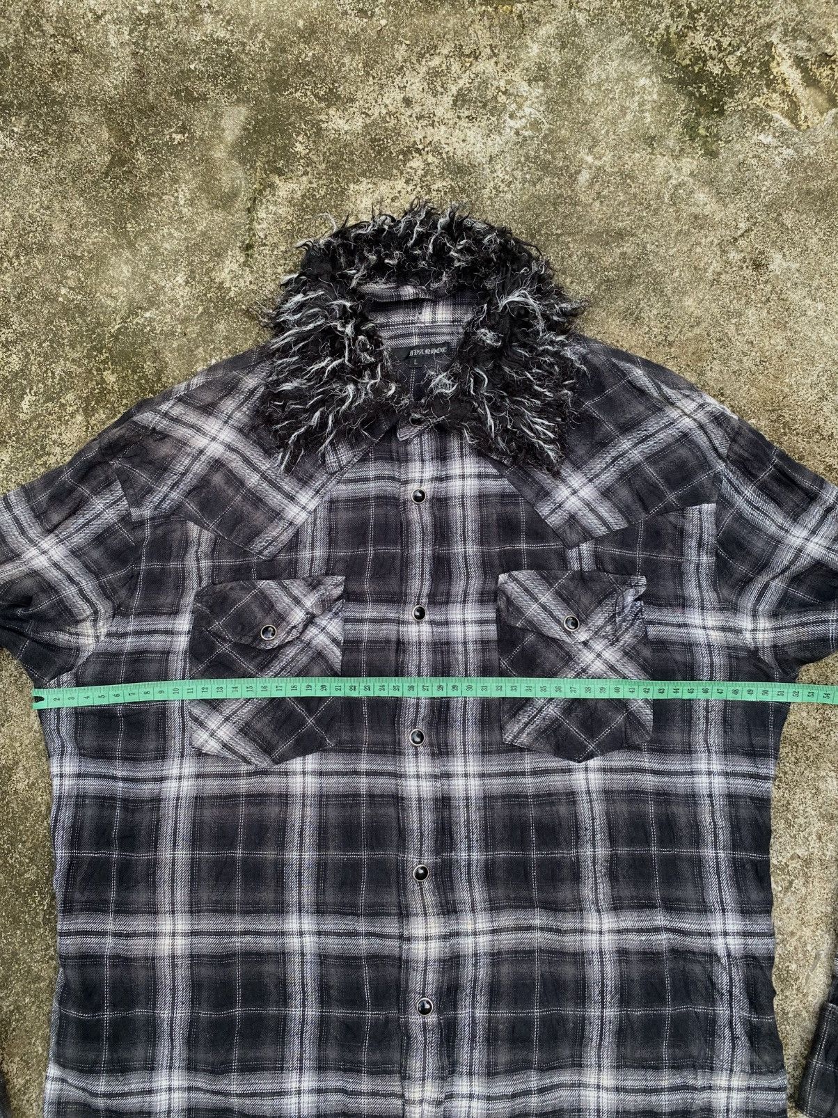 If Six Was Nine JAPANESE BRAND FUR LGB PLAID BUTTON UP SHIRT Size US L / EU 52-54 / 3 - 7 Thumbnail