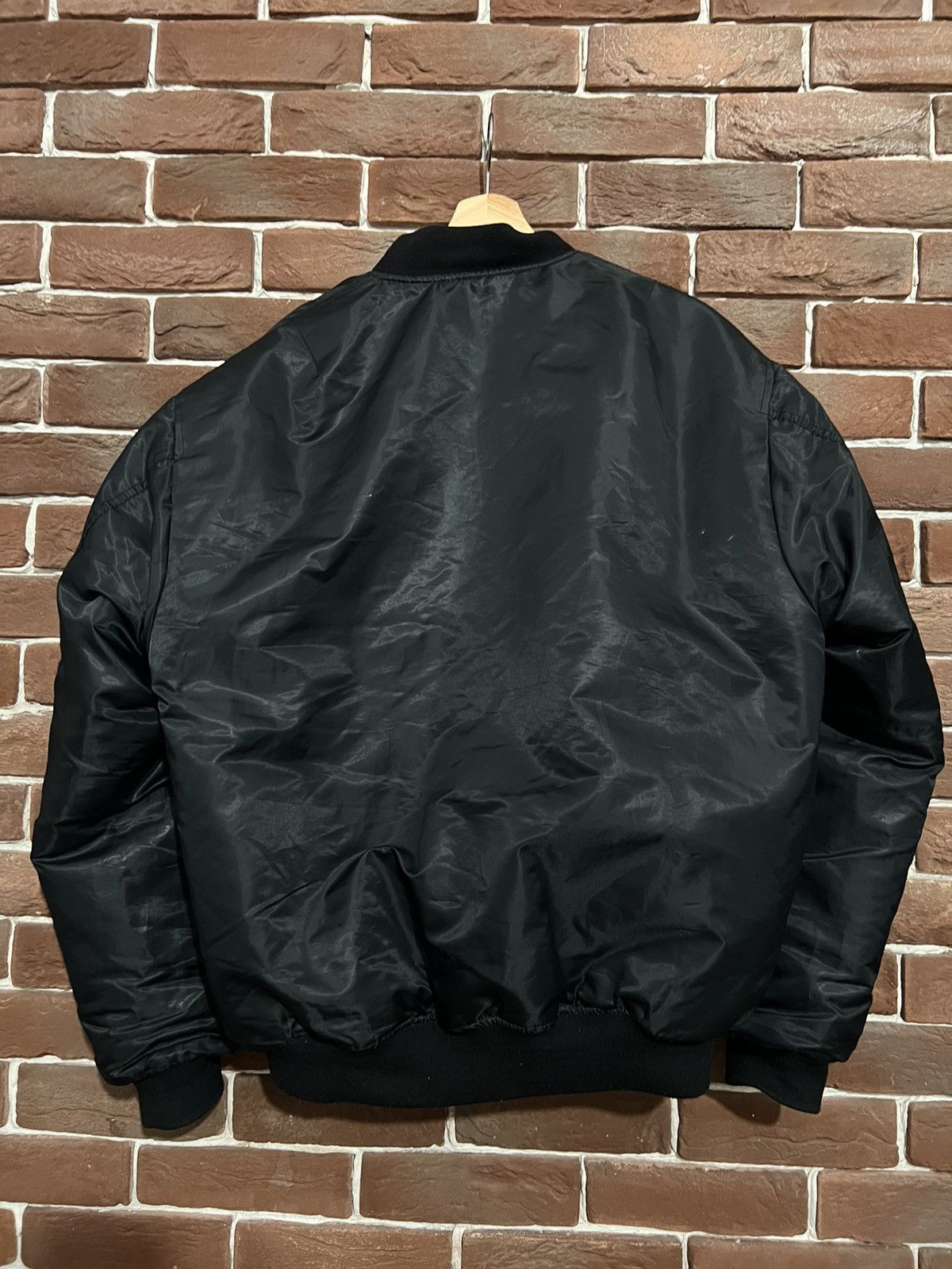 Fostex Garments Fostex Garments CWU Flyer Black Vintage Nylon Bomber Jacket Size US L / EU 52-54 / 3 - 2 Thumbnail