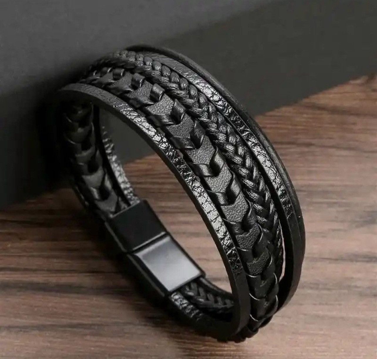 Leather Multilayer Leather Woven Bracelet Size ONE SIZE - 1 Thumbnail
