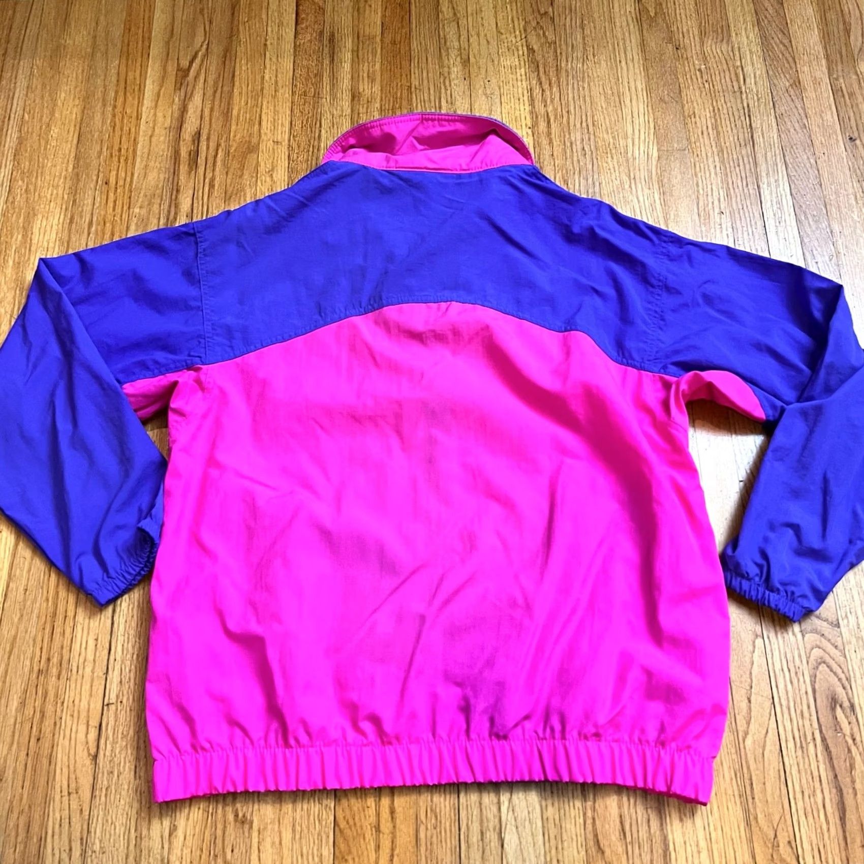 Nike VINTAGE Nike Aqua Gear Windbreaker Jacket Mens XL Pink Purple Nylon Zip Jacket Size US XL / EU 56 / 4 - 4 Thumbnail
