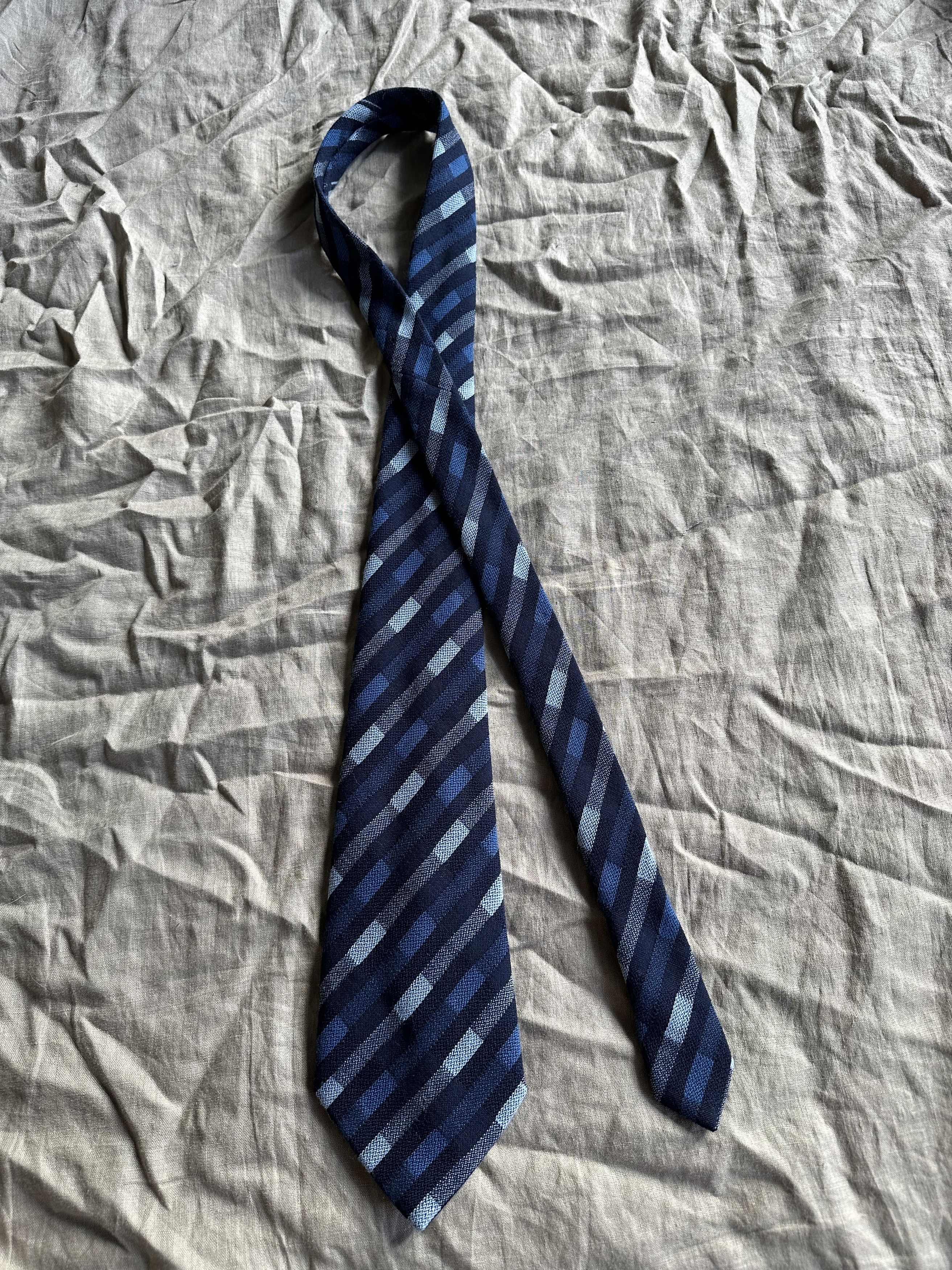 Christian Dior Monsieur Christian Dior Vintage Wool Stripped Tie 7653AC Size ONE SIZE - 4 Thumbnail