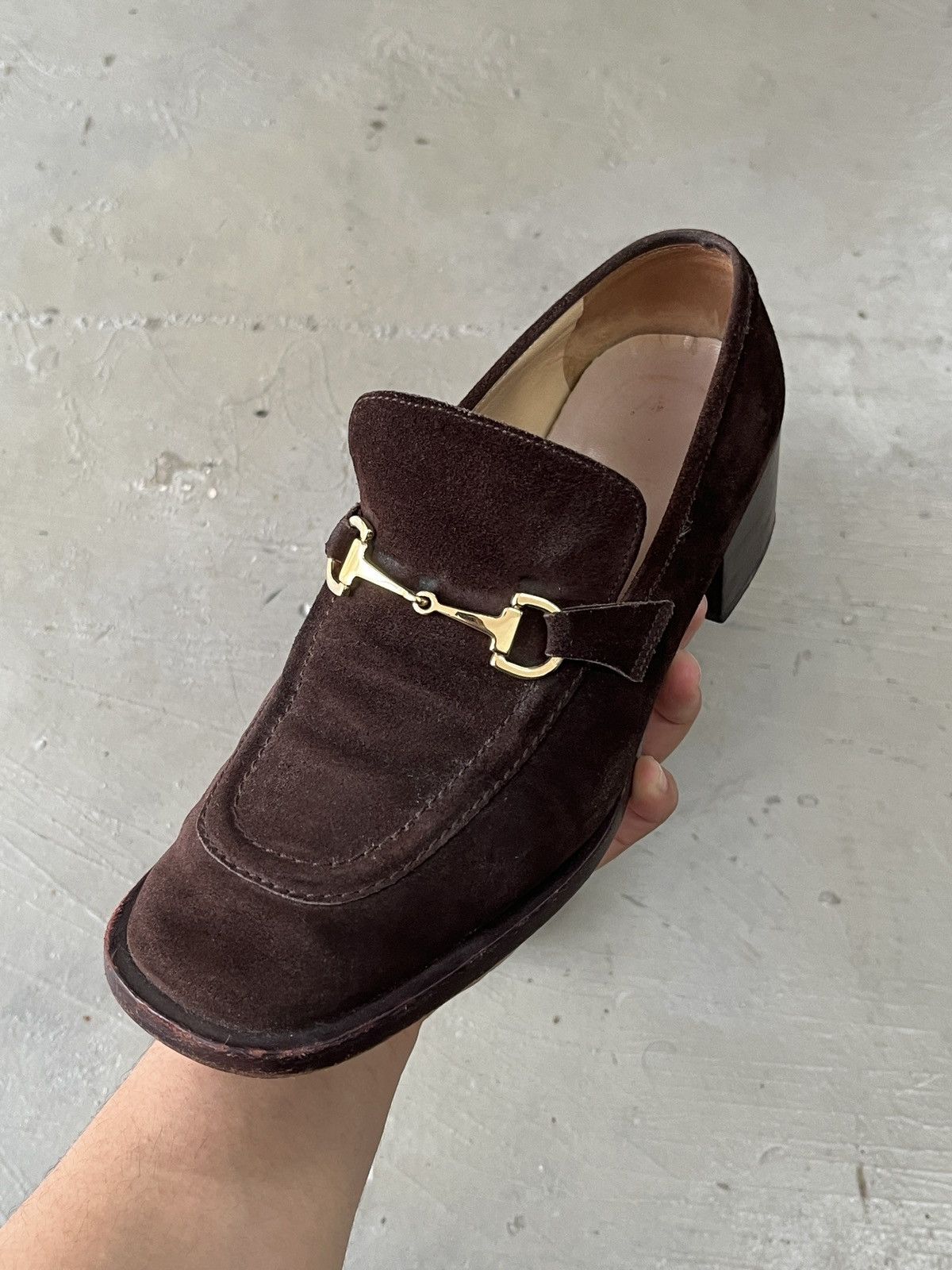Gucci Vintage Gucci Tom Ford Era Horsebit Suede Leather Loafers Size US 7 / IT 37 - 1 Thumbnail