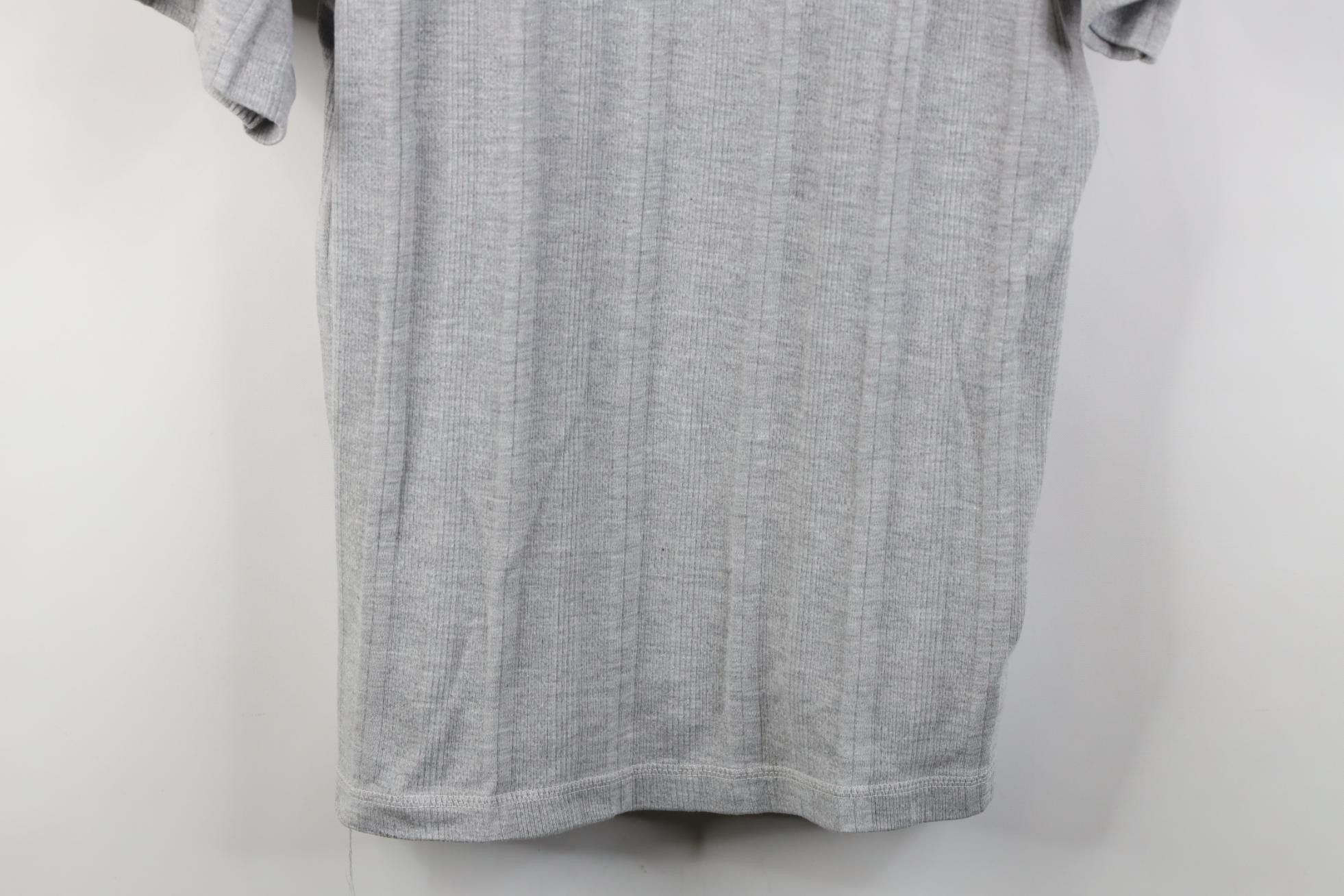 Vintage Vintage 90s Streetwear Ribbed Knit Henley T-Shirt Gray Size US M / EU 48-50 / 2 - 3 Thumbnail