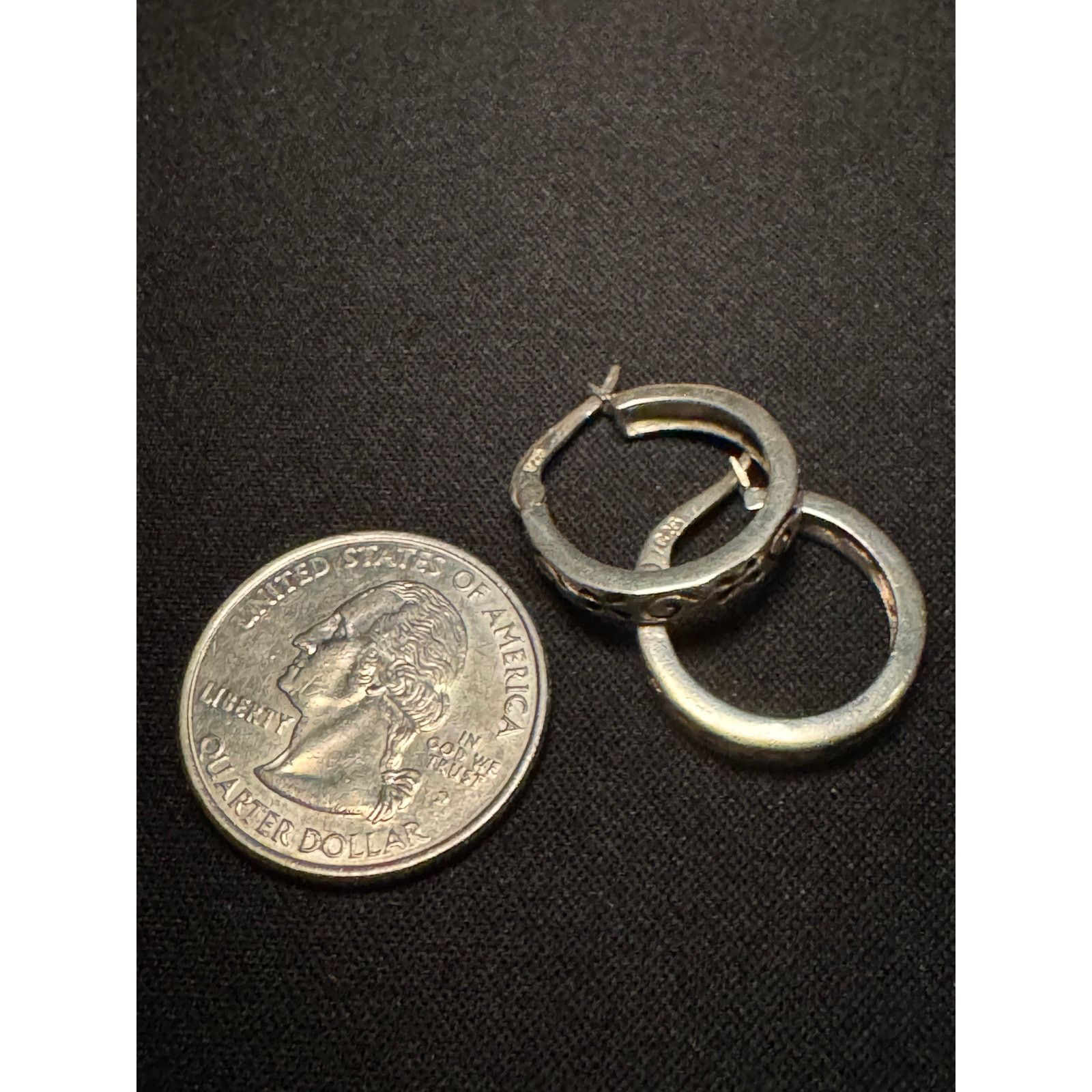 Other Vintage 925 Sterling Silver Hoop Earrings Size ONE SIZE - 5 Thumbnail