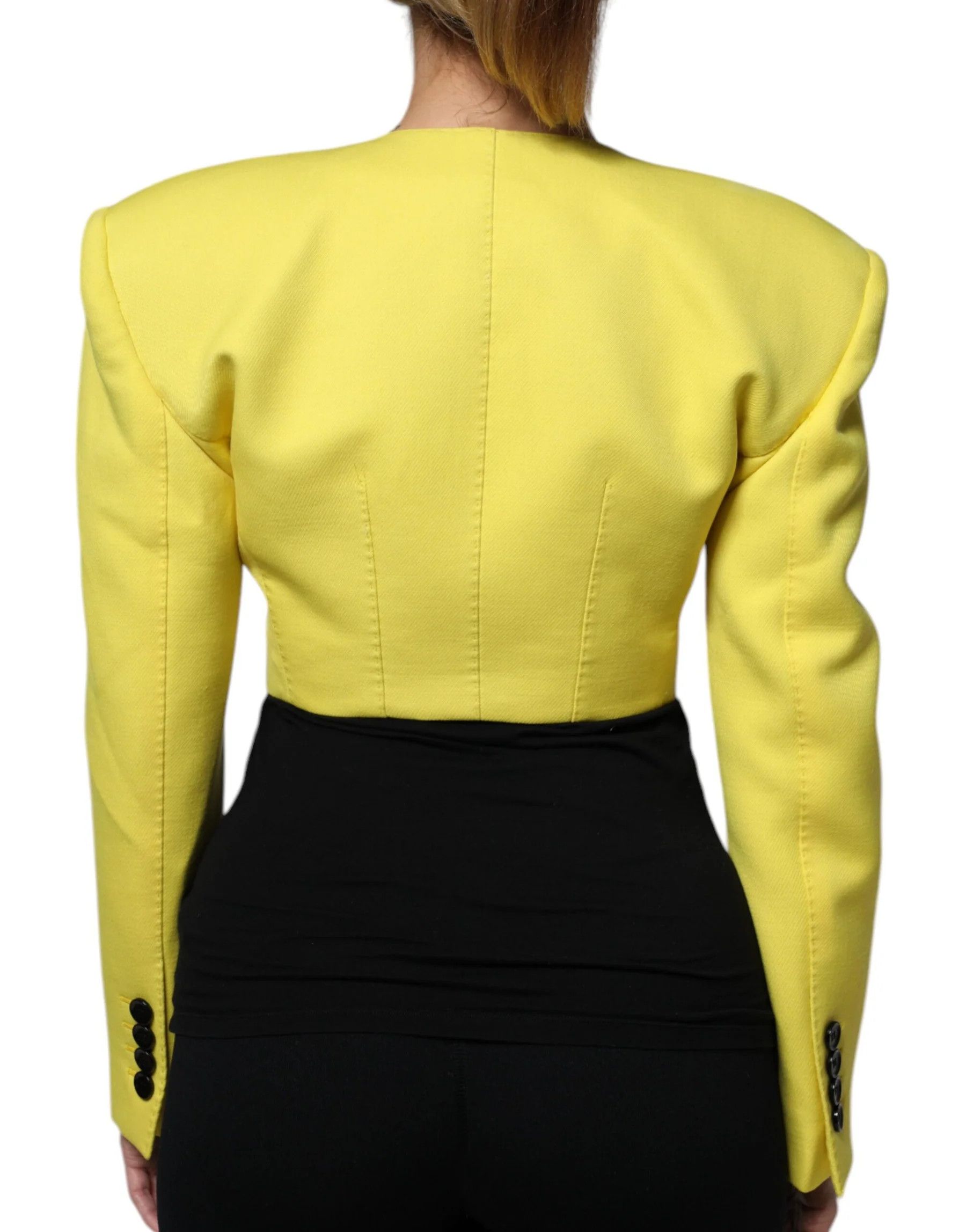 Dolce & Gabbana o1y0825 Blazer in Yellow Size L / US 10 / IT 46 - 4 Thumbnail