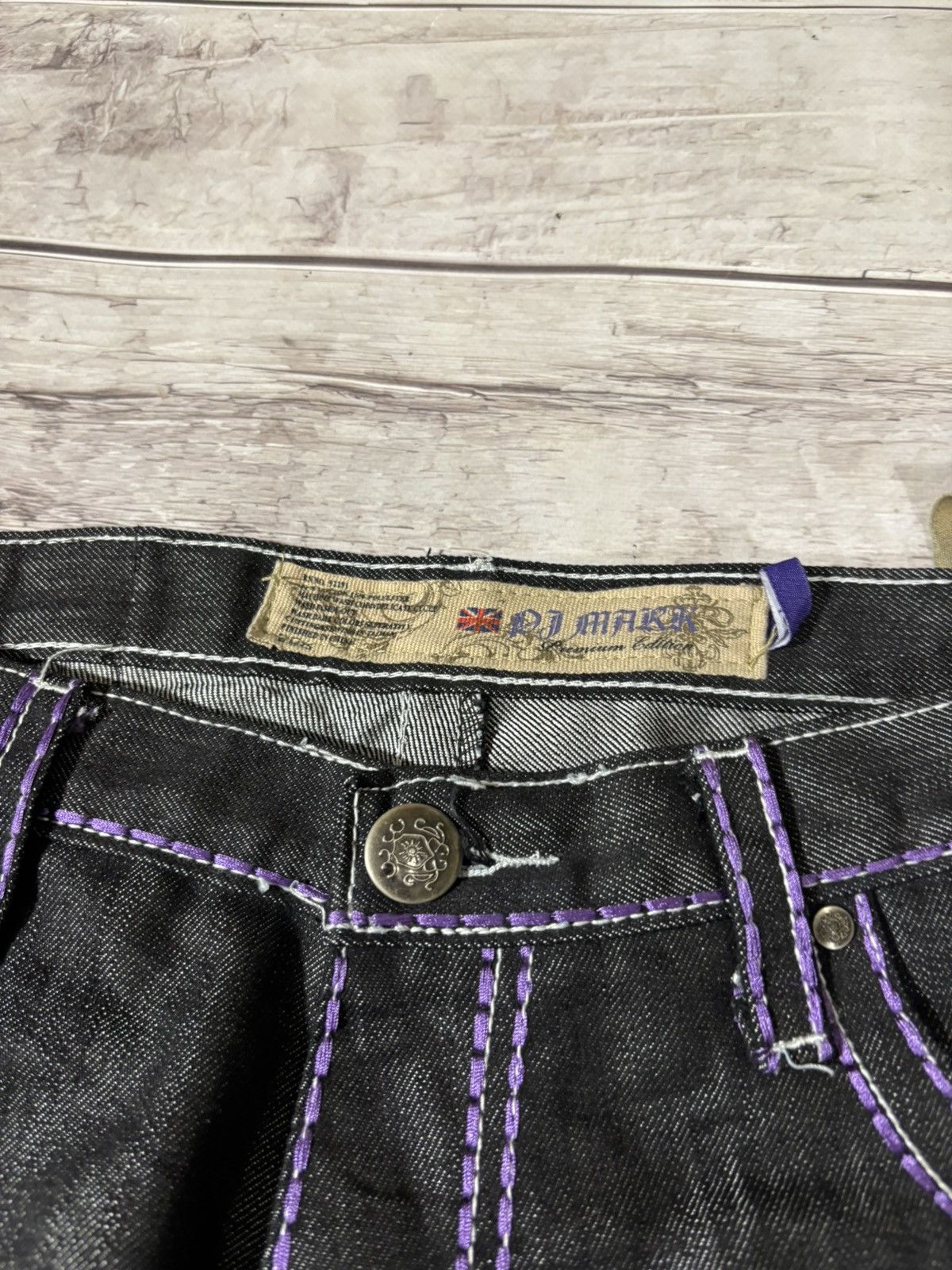 JNCO × Japanese Brand CRAZY Baggy Rap sk8 Jnco Style Black Rap Jeans y2k Size US 34 / EU 50 - 5 Thumbnail
