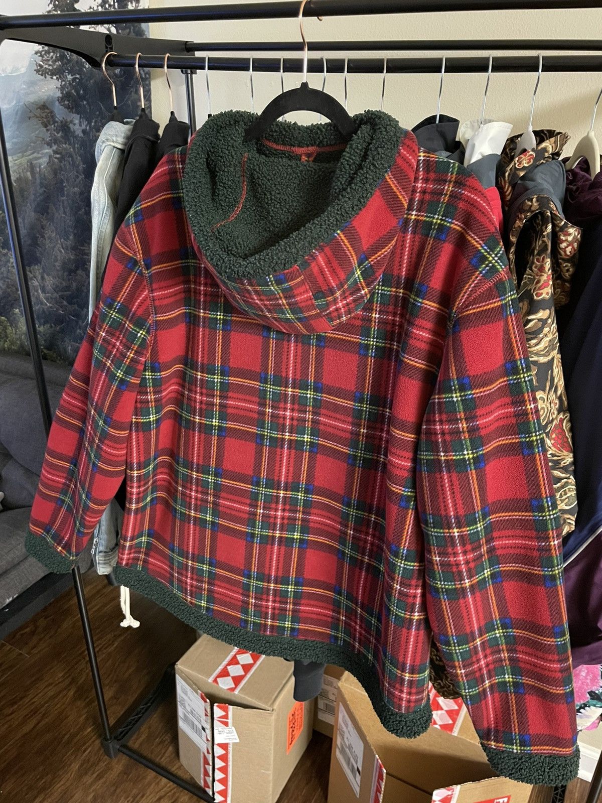 Kith Adrian Sherpa Hoodie - Tartan Size US M / EU 48-50 / 2 - 6 Thumbnail