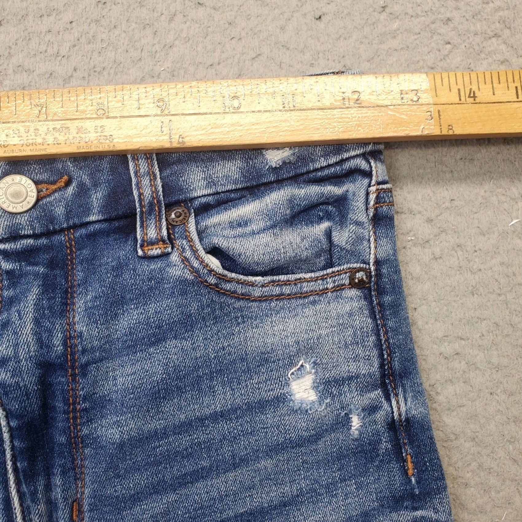American Eagle Outfitters American Eagle Outfitters Jeans Womens 00S Blue Denim Streetwear Boho Distressed Raw Hem Jeans Girls Women 00S Blue Denim Distressed Raw Hem Size 24" / US 00 / IT 34 - 6 Thumbnail