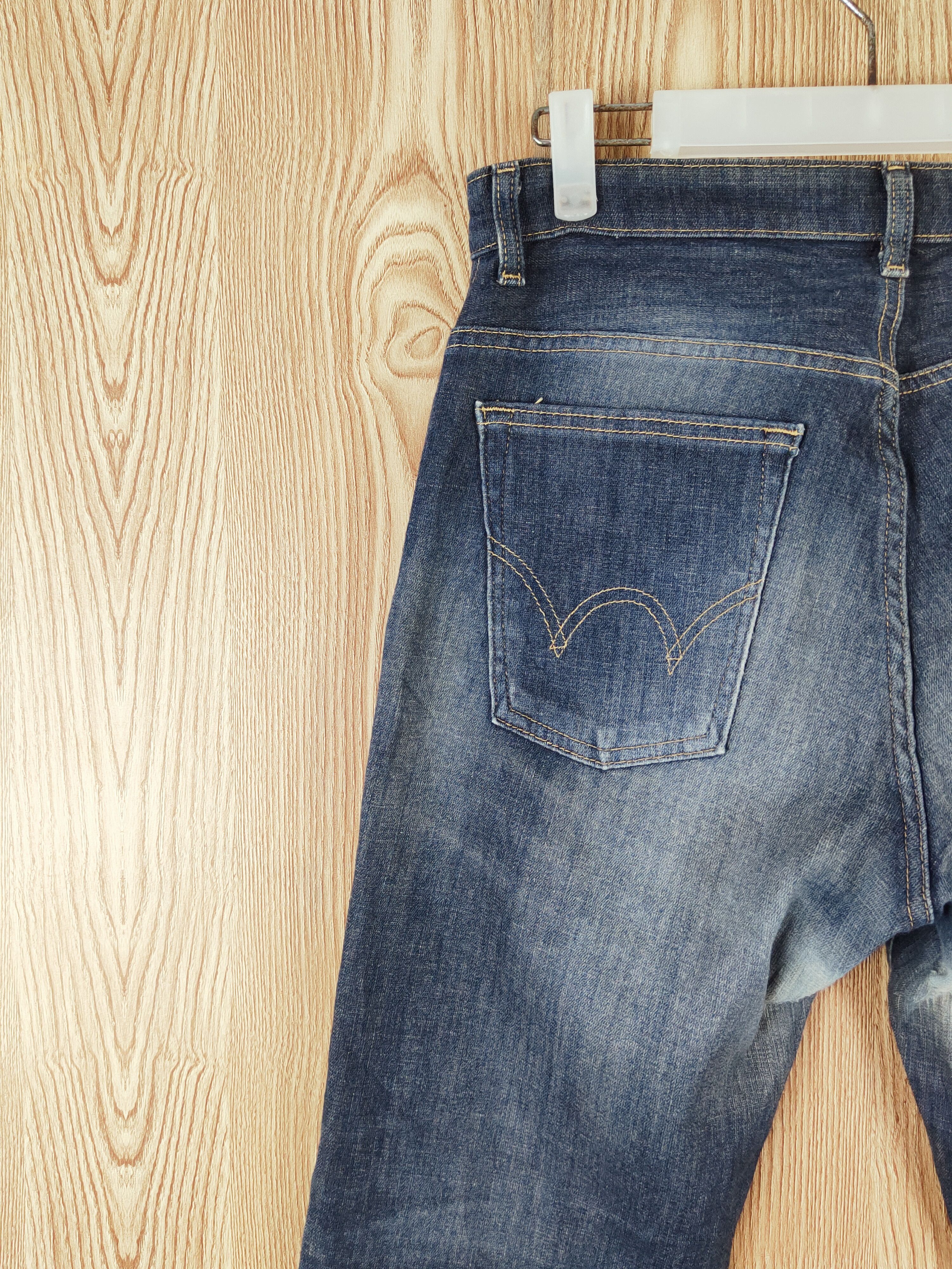 Edwin Edwin vintage Dark Blue Distressed Ripped Jeans #W600 Size US 30 / EU 46 - 9 Thumbnail