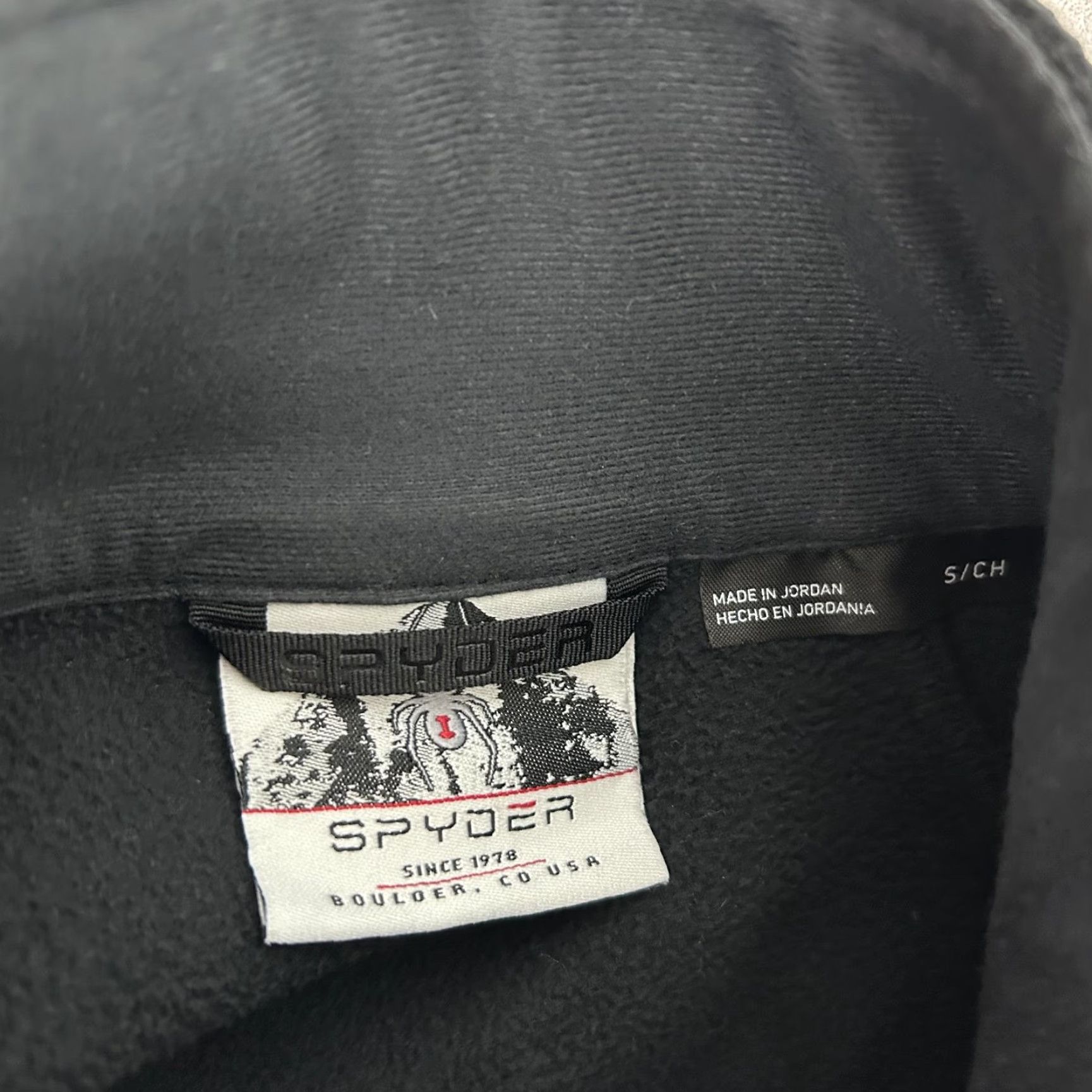 Spyder Spyder Pullover Mens S Black Gray 1/4 Zip Fleece Mock Neck Skiing Hiking Waffle Knit Casual Activewear Size US S / EU 44-46 / 1 - 4 Thumbnail