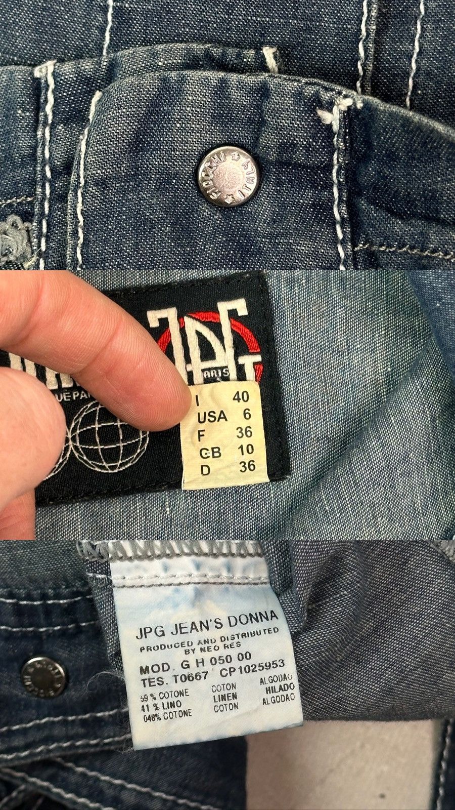 Jean Paul Gaultier Vintage JPG Jean Paul Gaultier Blue Denim Light Jacket Size M / US 6-8 / IT 42-44 - 17 Thumbnail